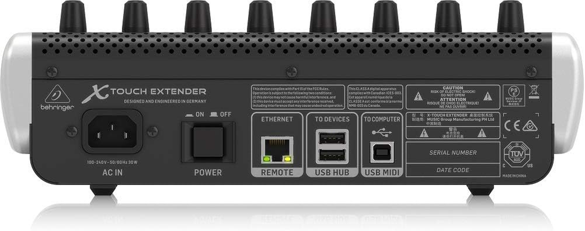 Behringer X-Touch Extender Behringer X-Touch Extender with 8 Touch-Sensitive Motor Faders, Black image number 2