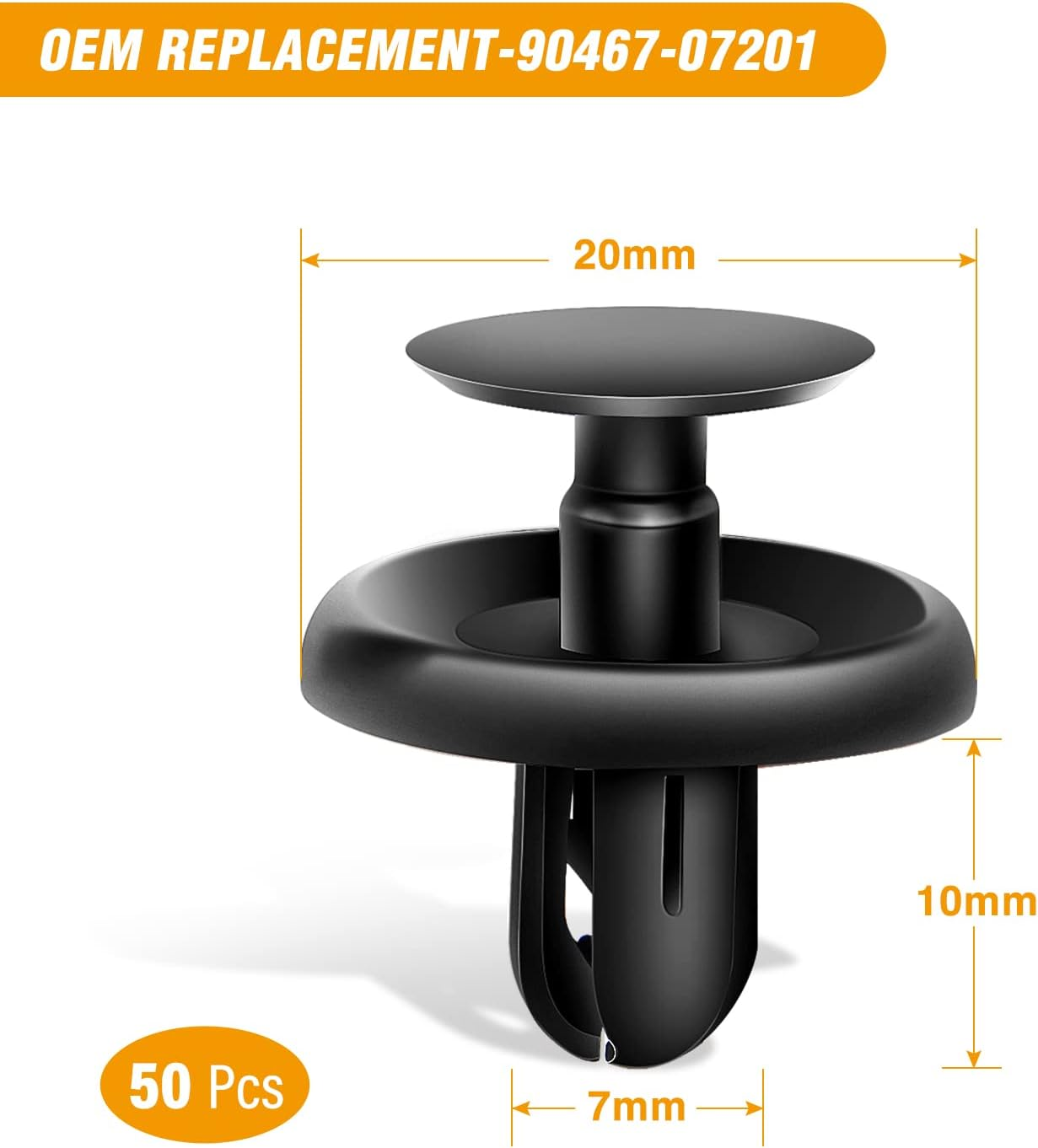 GOOACC 101Pcs Engine under Cover Push-Type Retainer for Lexus &Toyota Clips 90467-07201 Front Bumper Nut Grommet Avalon & Camry 90189-06193 Liner Screw Bolt 90159-60477 with Fastener Remover image number 3