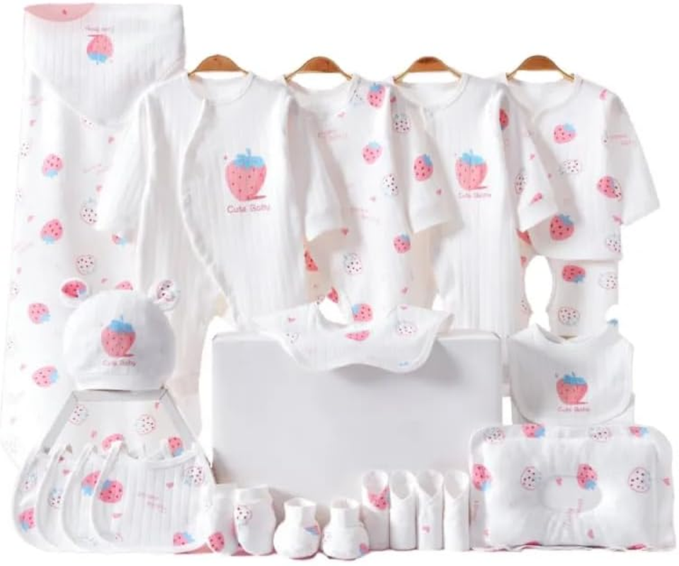 24-Pieces 100% Cotton Essentials Gift Set for Newborn Baby Girls, Which Includes Clothing and Accessories. It Is Suitable for Baby Girls and Is Designed for Infants Aged 0-6 Months. image number 3