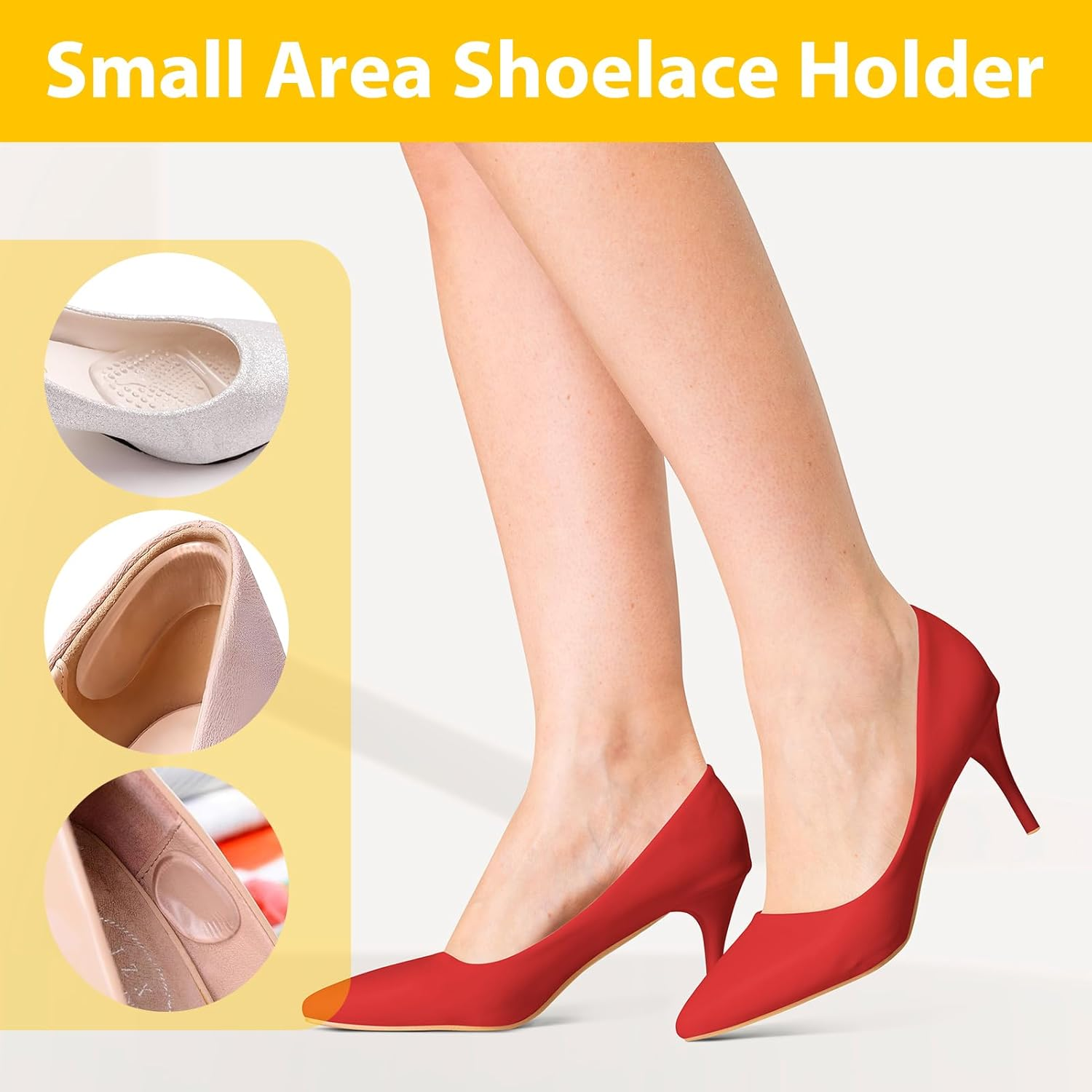 16 Pcs Heel Grips Liner Cushions Inserts, Self-Adhesive Tongue Pads Heel Grip for Shoes for Women and Men, 5 Shapes to Anti-Slip Improve Shoe Fit & Prevent Foot Pain Blisters (Clear) image number 6