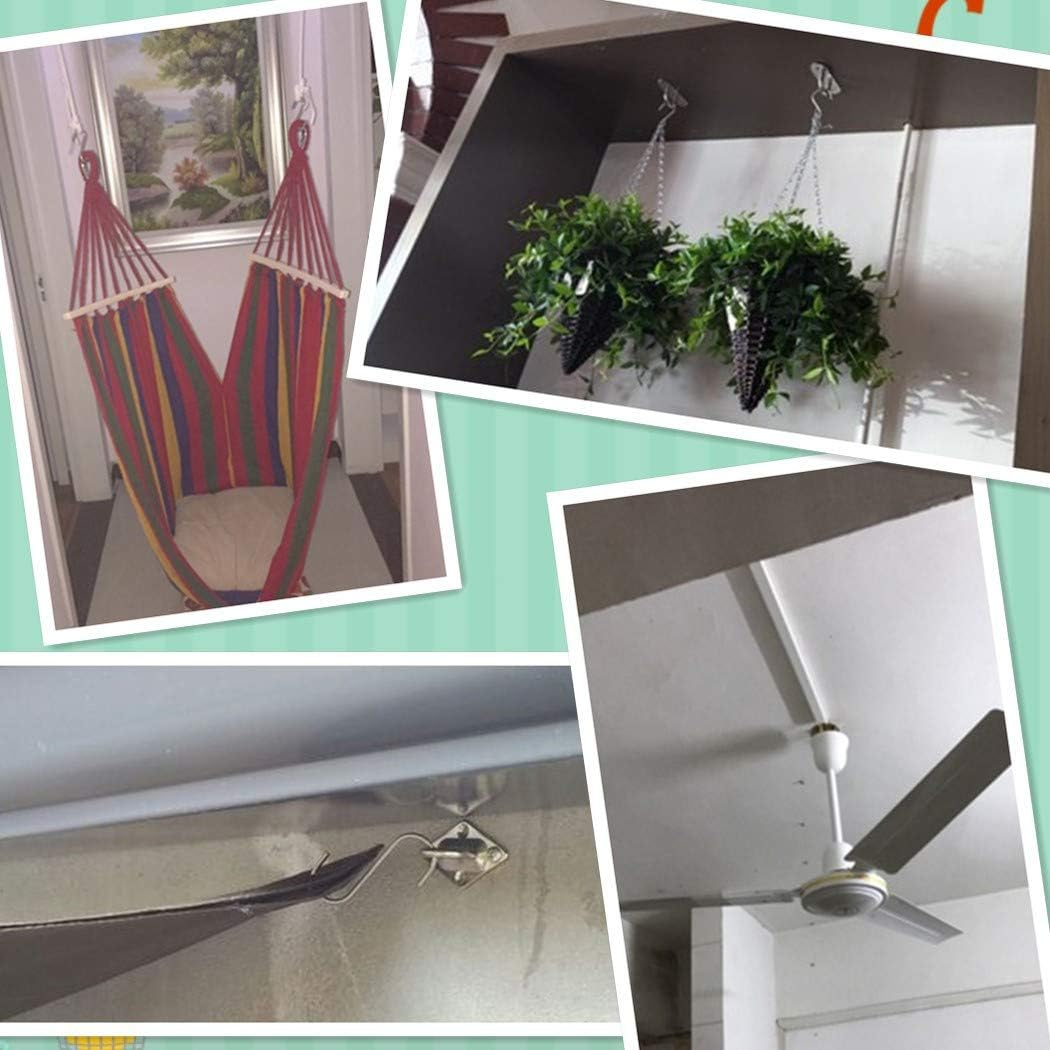 Ceiling Wall Mount Hook Heavy Duty Anchor Diamond Pad Eye Plate 304 Stainless Steel Great for Yoga Swings Hammocks/Boat Rigging/Marine Deck Hardware/Suspension Training Straps, 8Mm Diamond with Ring - 6Mm Diamond image number 5