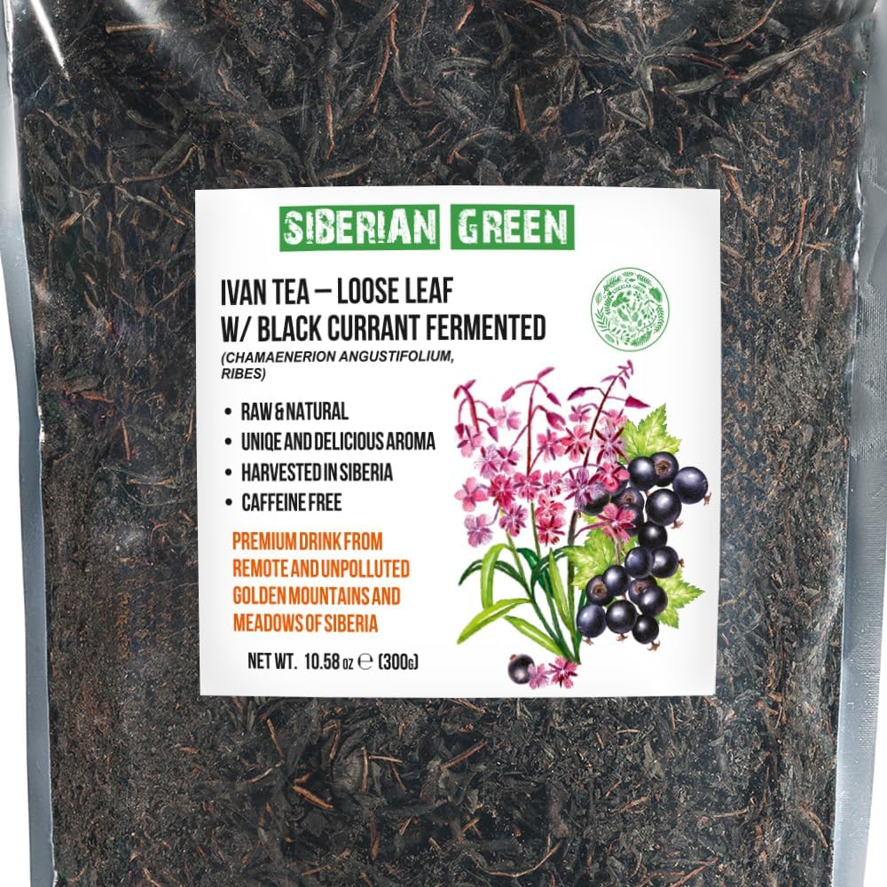 Siberian Green Ivan Tea 300G (10.58 Oz) Fermented Loose Leaves Wild Harvested Altai Mountains Ivan-Chai image number 2