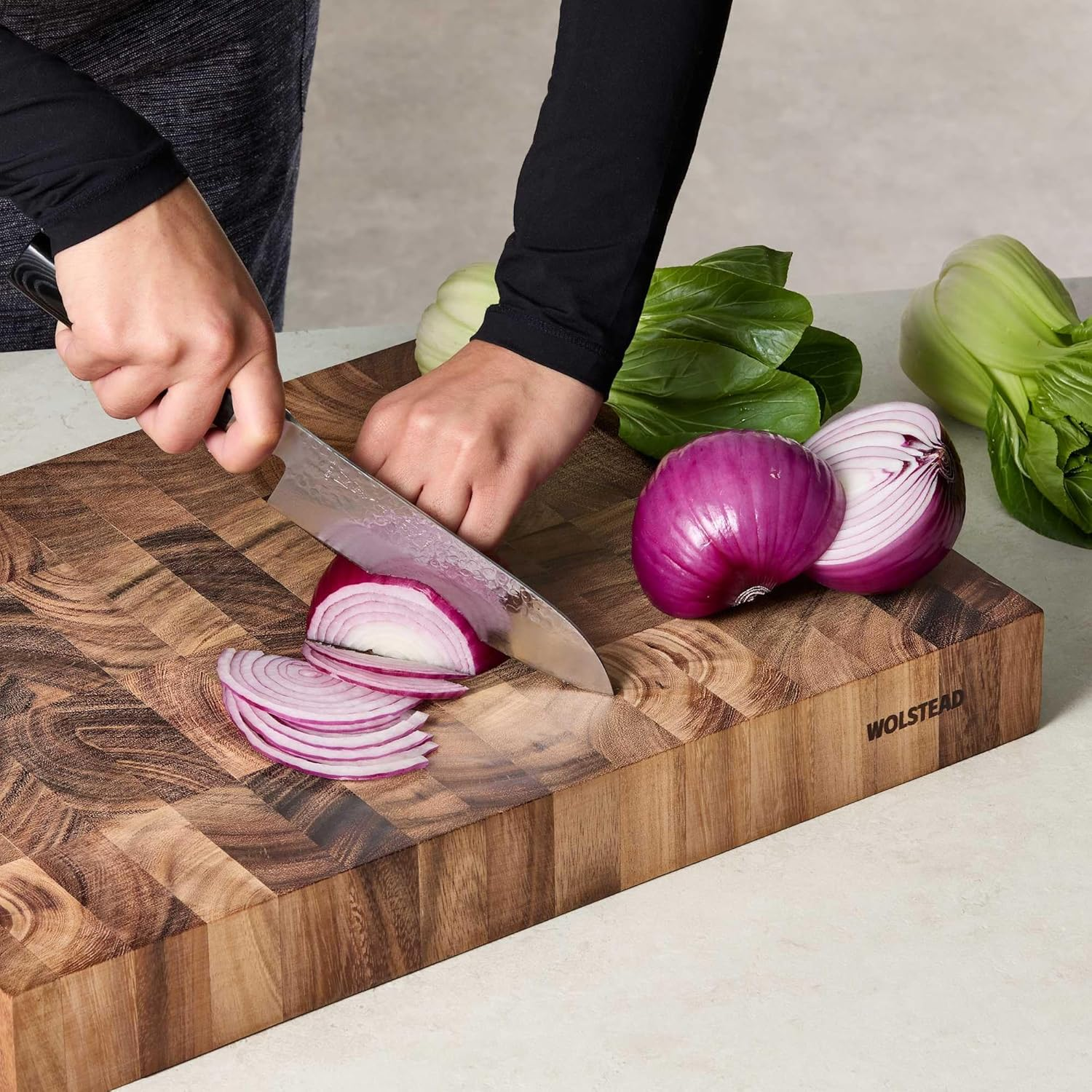 Wolstead Bonn End Grain Chopping Board 50X35Cm &ndash; Extra-Large Wooden Cutting Board image number 2