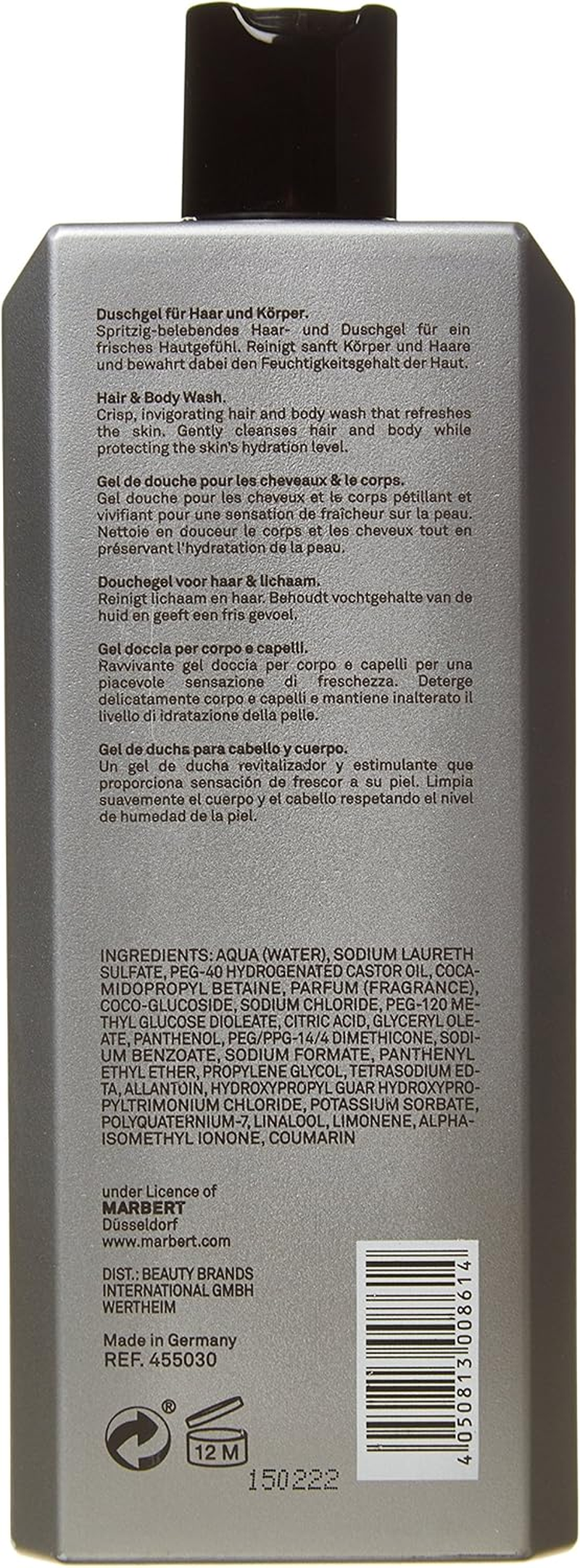 Marbert Man Classic Sport Hair & Body Wash 400 Ml image number 2