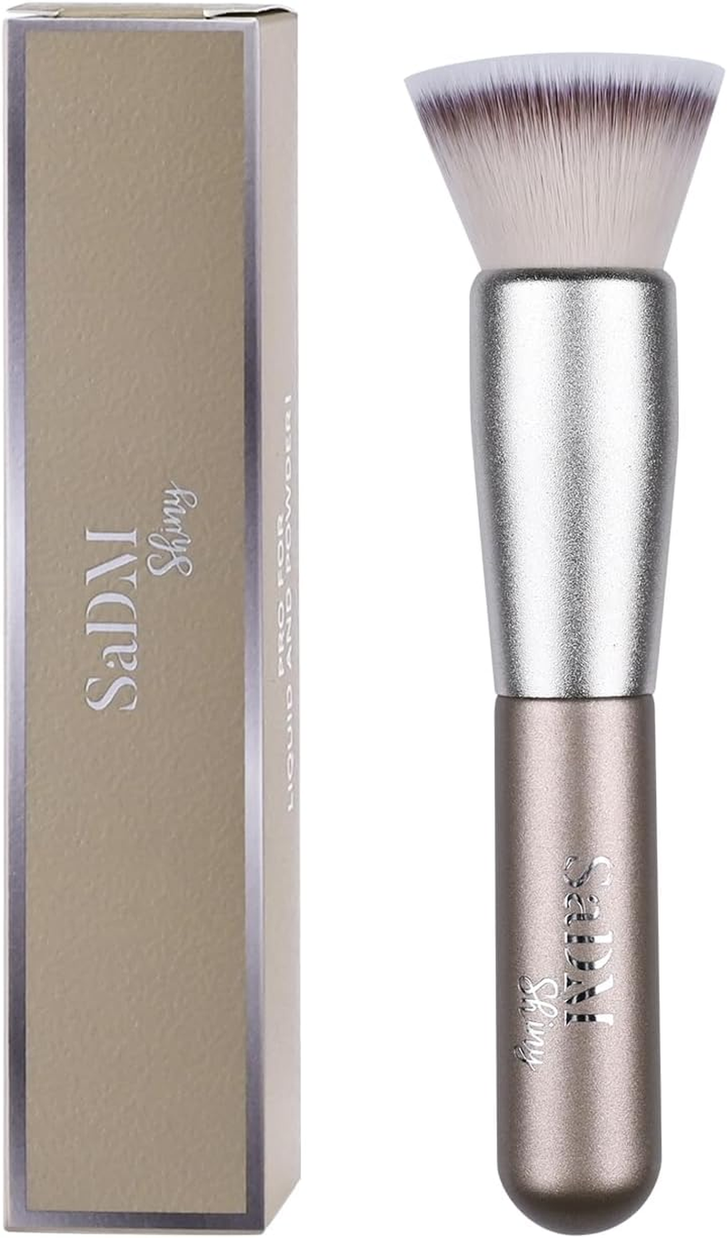 Kabuki Makeup Brush - Blender Brush for Powder, Cream, Liquid Foundation, Sunscreen, Blush Blending & Bronzer - Professional Make up Brush - Full Face Makeup Brush - Vegan & Cruelty Free image number 6