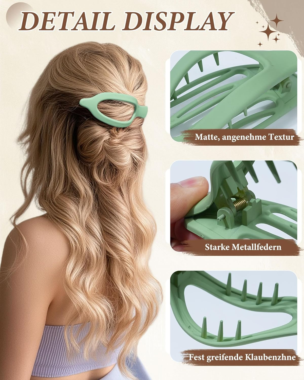 Kajeer Pack of 6 Flat Hair Clips for Women - French Flat Hair Clips Comfortable Flat Hair Claw Clips for Thick Thin Hair, Everyday Life, Sports, Driving (Fresh Colours) image number 6