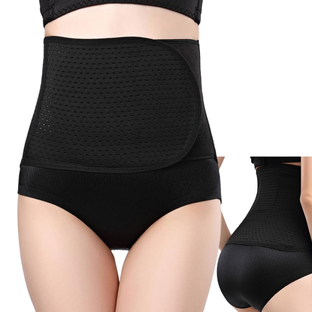 Abdominal Belt after Birth, Postpartum Belt for Women, Cesarean Section Belly Strap, Corset Abdominal Control Women'S Belly Band after Surgery (Black, One Size) image number 2