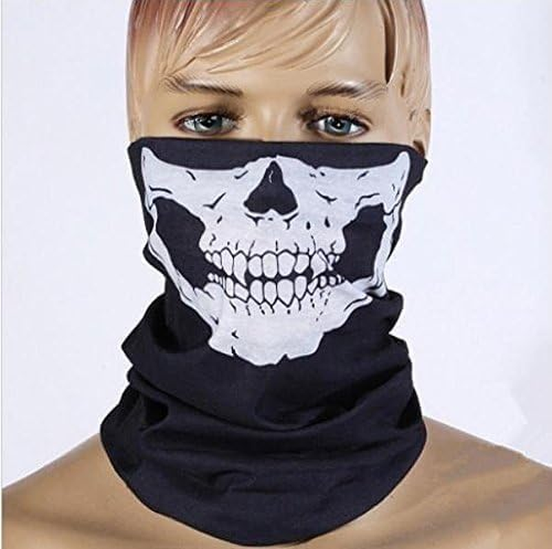 Stretchable Tubular Skull Bandana Motorcycle Biker Snowboards Helmet Neck Face Mask Paintball Ski Sport Headband image number 4