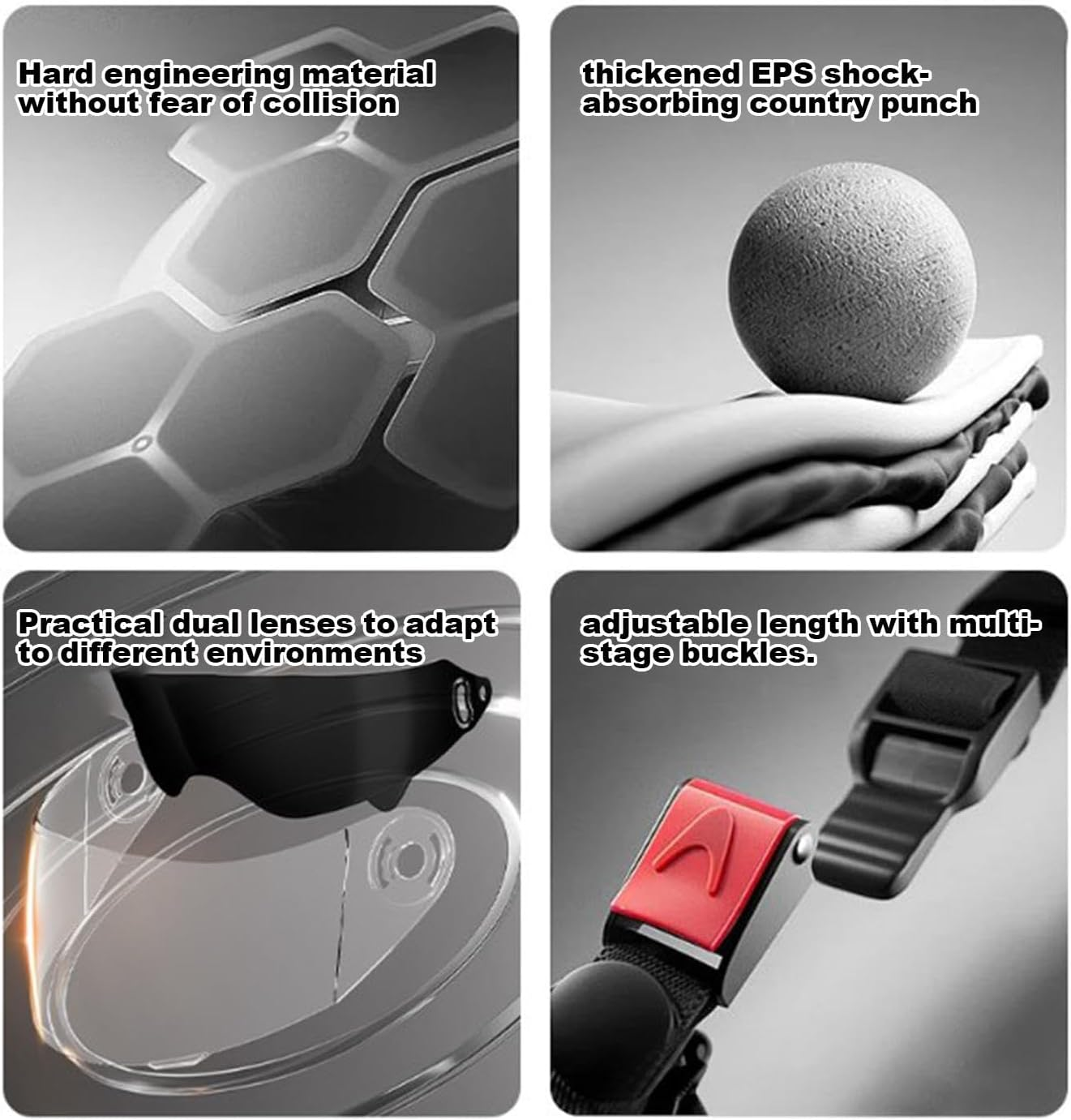 Full Face Motorcycle Helmet, Duals Visor Motorcycle Helmet, Unisex Full Face Street Motorbike Protective Crash Lid for Sport Touring and Road Bike Riding, Mountain Bikes Headwear for Adults image number 2