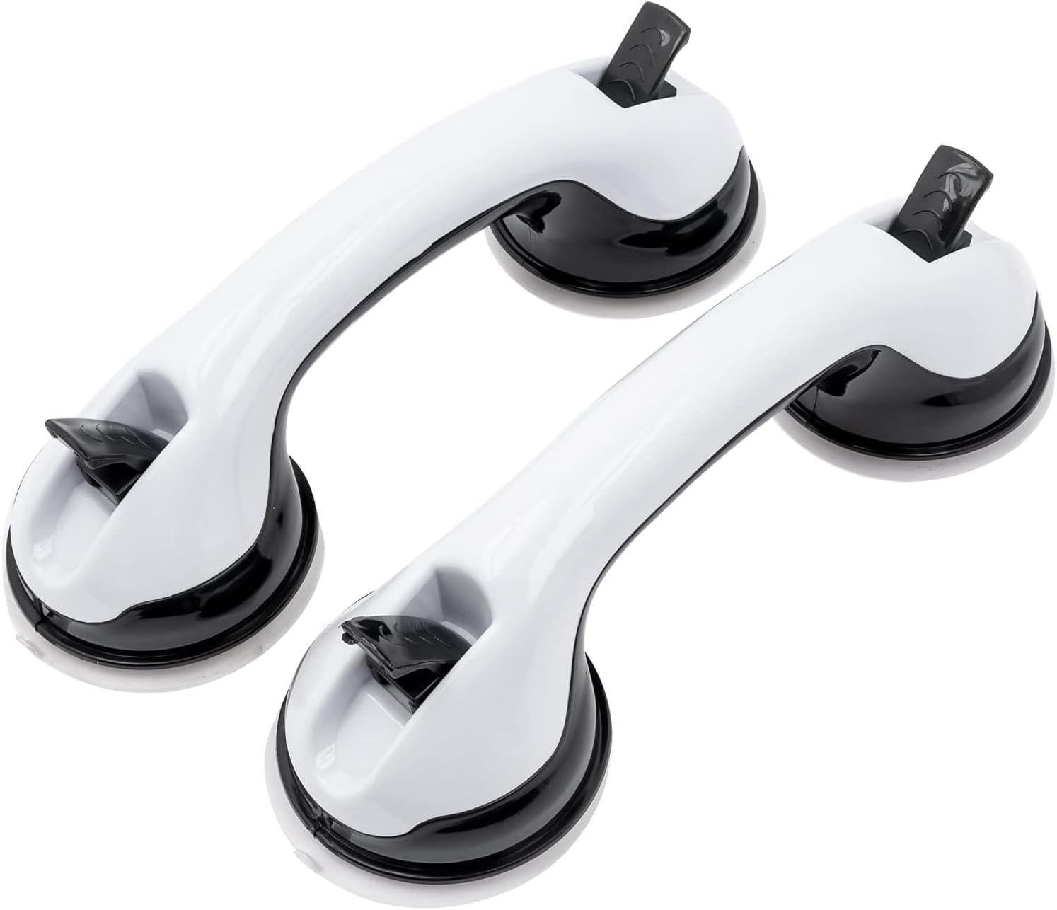 2Pcs 12 Inch Suction Grab Bar Shower Handle with Strong Hold Suction Cup,Suction Cup Anti-Slip Handrail,No Drilling,For Bathroom,Household,Elderly, the Injured,Black image number 1