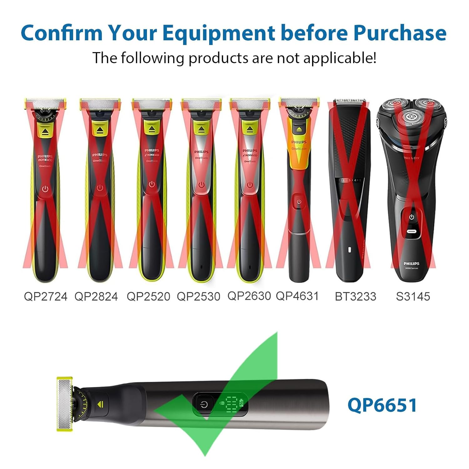 15V HQ8505 Shaver Charger Cable for Philips Norelco HQ8505 7000 5000 3000 Series, Oneblade QP6520 QP6530 QP6510, USB Philips 15V Electric Shaver Charger HQ8505 QP6510 image number 5