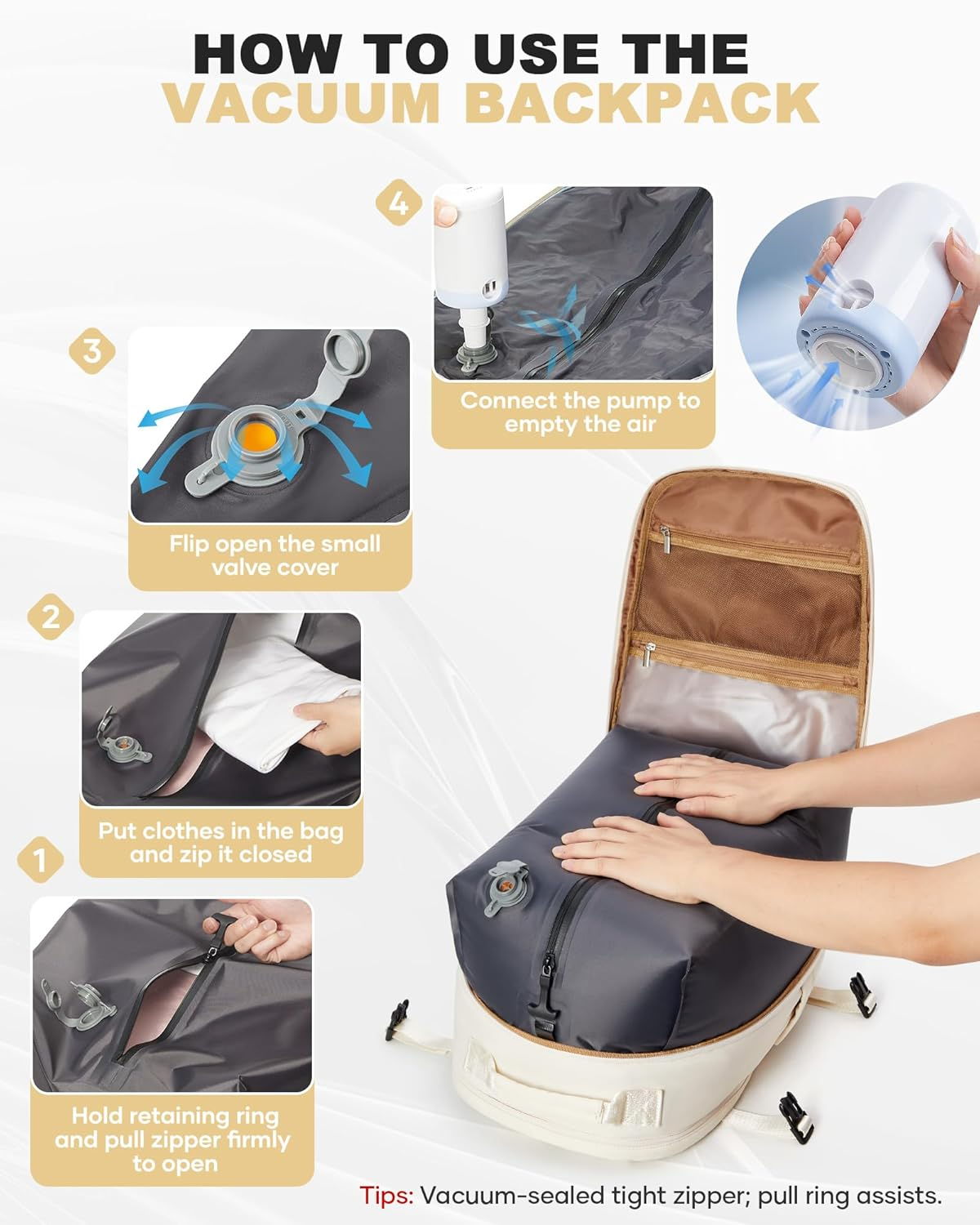 Coofay Vacuum Backpack Airback Backpack image number 5