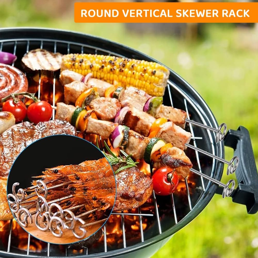 Air Fryer Skewer Rack &ndash; Stainless Steel Vertical Kabob Stand, Metal Skewers for Grilling Meat, Veggies, Appetizers &ndash; Air Fryer Accessories image number 3