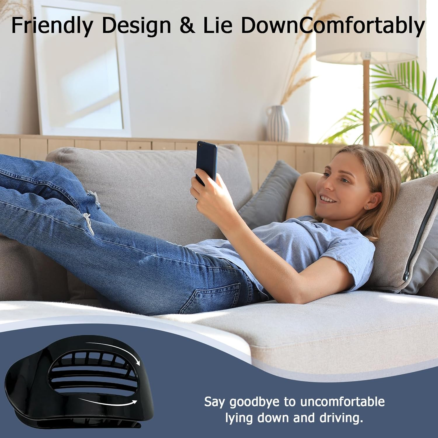 5 Pcs Flat Hair Clips French round Lay down Claw Clips for Women, Duckbill Design Strong Hold Clip, Flat Claw Barrettes for Thick/Thin Hair, Comfortable for Driving/Lying, Stylish Hair Accessories (5) image number 2