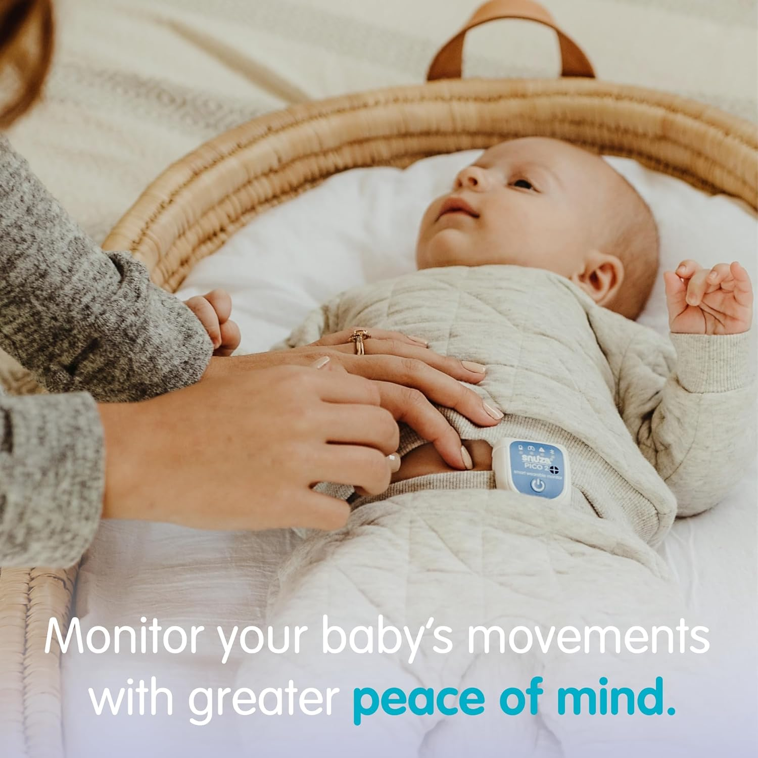 Snuza Pico 2 &ndash; Smart Sleep Monitor | Connect to App or Use as Standalone Device | Tracks Movement, Sleep Patterns, Body Position & Skin Temperature | Real-Time Alerts for Safer Sleeping