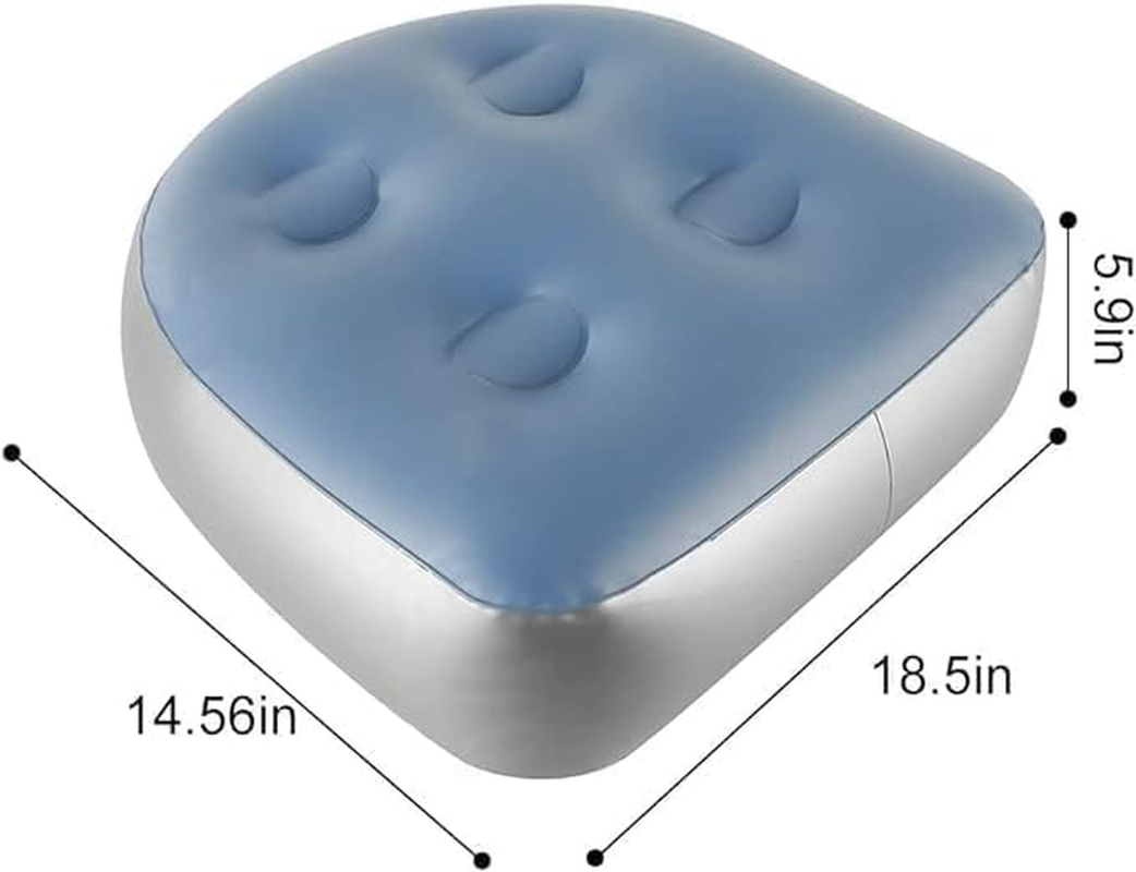 Hot Tub Seat for Inflatable Hot Tub with Suction Cup, Soft Spa Seat Air Cushion Massage Pad, Back Support Bath Spa Pad, Water-Filled Hot Tub Booster Seat, Hot Tub Seat Chair Accessories for Adults image number 6