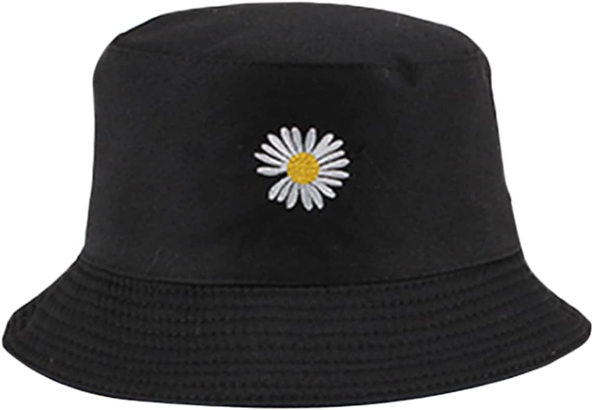 CENZICOM Unisex Bucket Hat,Double-Side-Wear,Embroidery Hat Summer Travel Beach Sun Visor Outdoor Packable Cap - Beige-Black image number 4