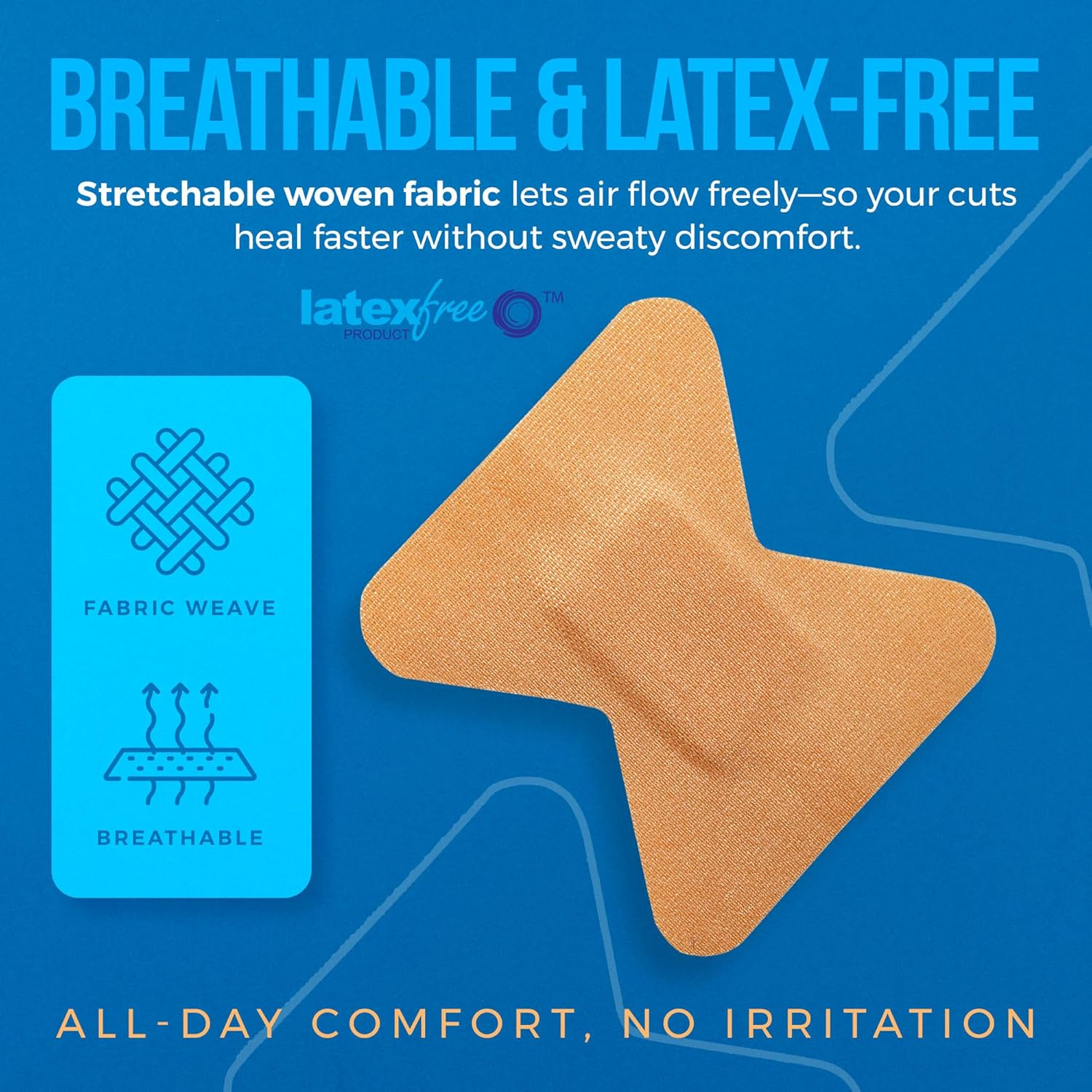 Flexible Fabric Bandages - Flex Fabric Adhesive Bandages Finger-Tip Bandages for Finger Care and to Protect Wounds from Infection - (200 Count) image number 1