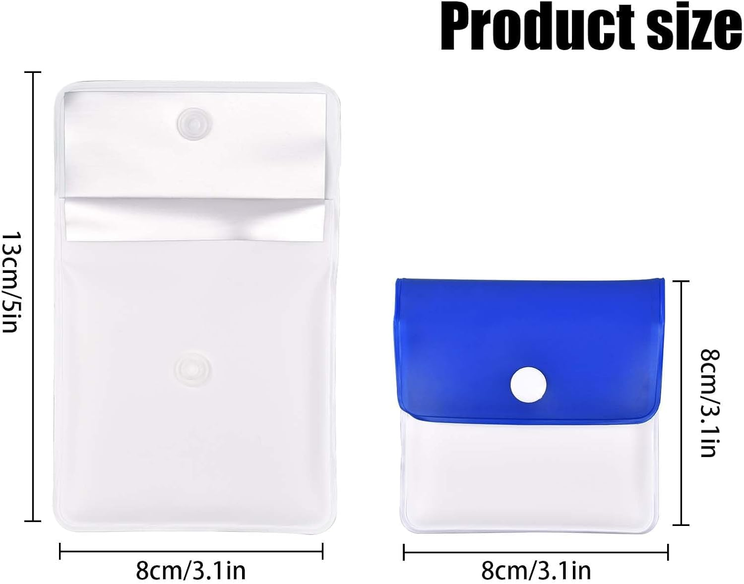 2Pcs Pocket Portable Ashtray Pouch, PVC Fireproof Reusable Odorless Ashtray Small for Outdoor or Travel Use, Outdoor Environment Friendly Butt Disposal Bag (Blue and Green) image number 4