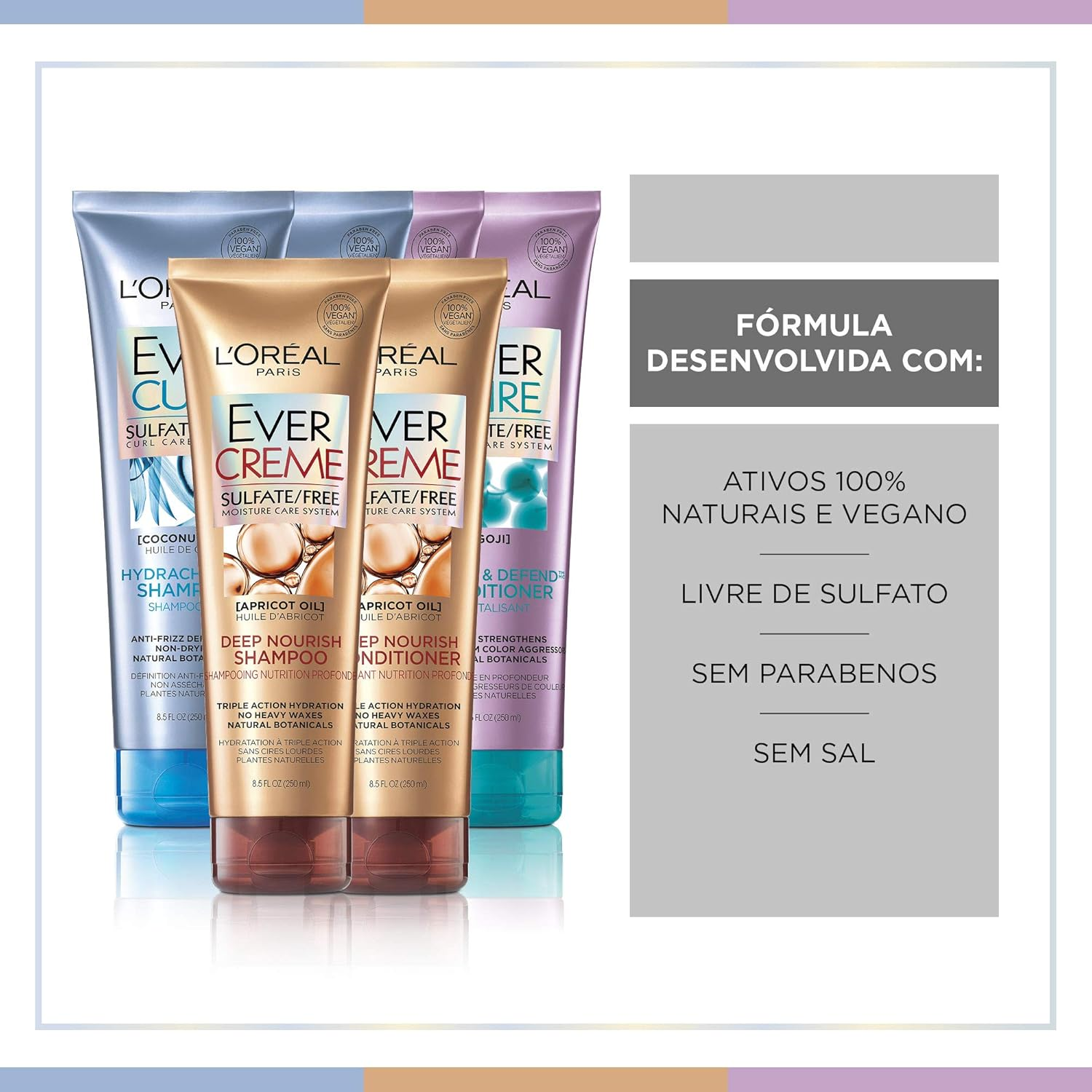 L'Oreal Paris Everpure Repair and Defend Sulfate Free Conditioner for Color-Treated Hair, Strengthens and Repairs Damaged Hair, with Goji, 8.5 Fl; Oz (Packaging May Vary) image number 6