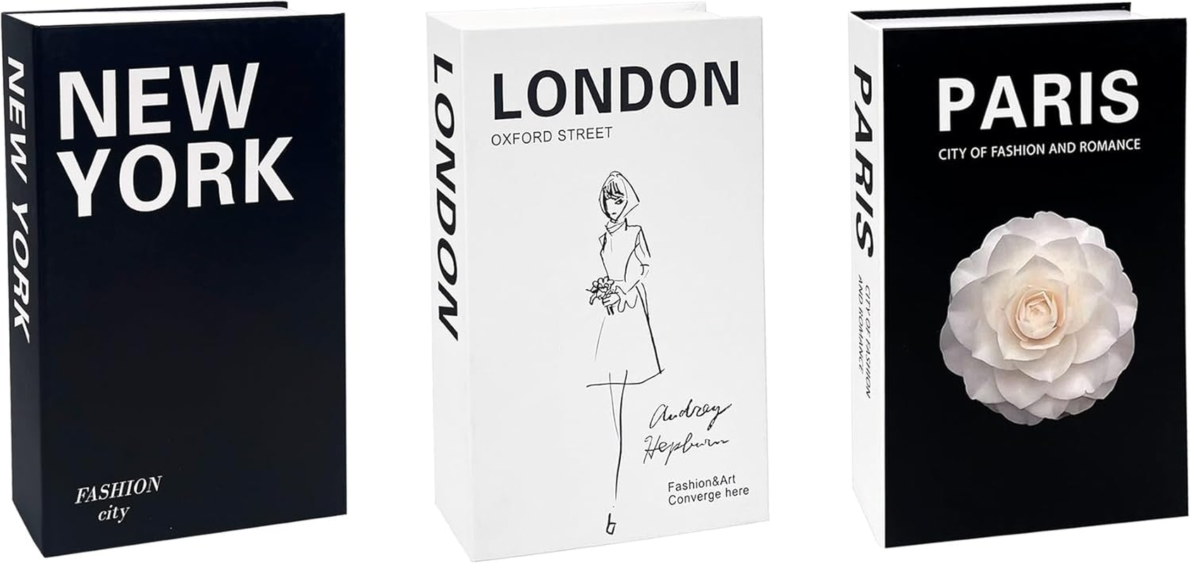 UPAUS Decorative Books for Home D&eacute;cor, Stylish Fake Books, Room Books Decor Aesthetic for Coffee Table Decor, Living Room, Table, Bookshelf Decor, Modern Hardcover Stacked Display Books (3 PCS) image number 6