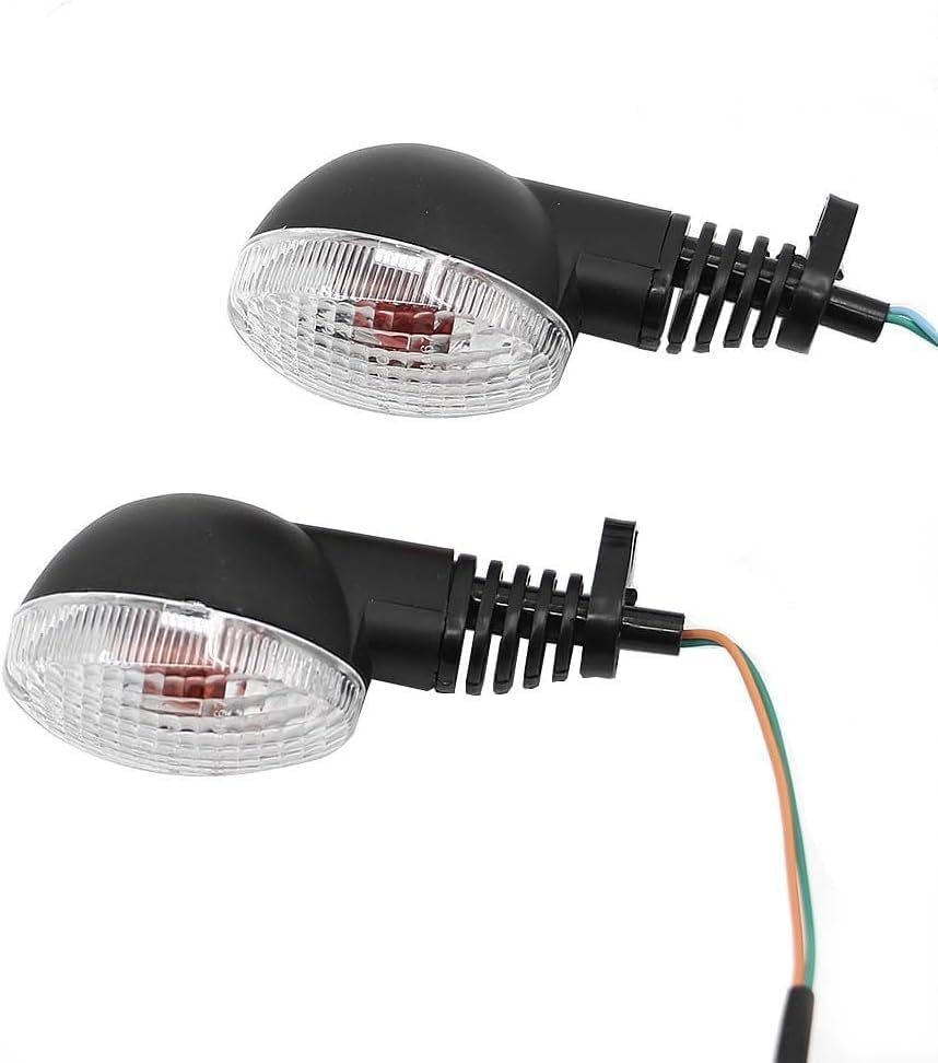 Motorcycle Turn Signals for KAWASAKI EX250R NINJA 250R KLX250S KLX250SF VN650 Vulcan S Front/Rear Turn Signal Indicator Light Blinker Lamp Motorcycle,(Transparent Shell) image number 1
