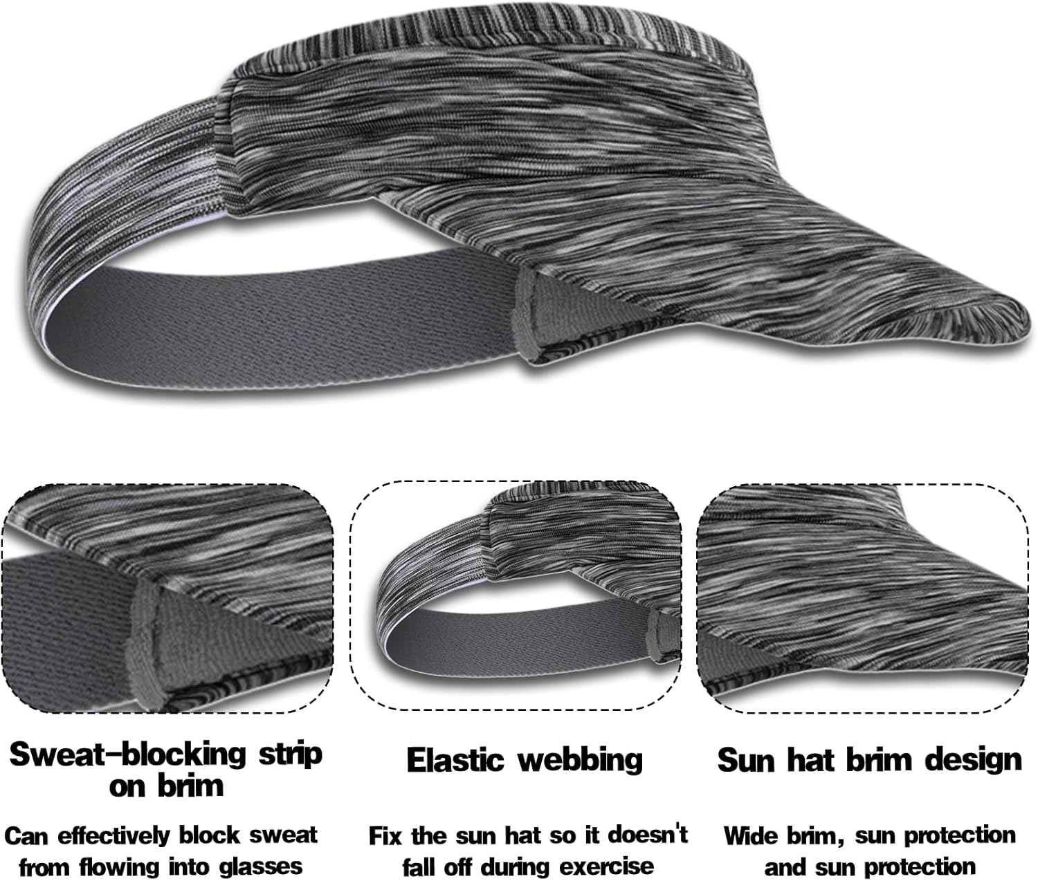 ZXVDZX Sports Sun Hat Elastic Twill Hollow Hat Outdoor Breathable Quick-Drying Men and Women Lightweight Tennis Golf Suitable for Office Workers Outdoor Sports Enthusiasts - Purple image number 3