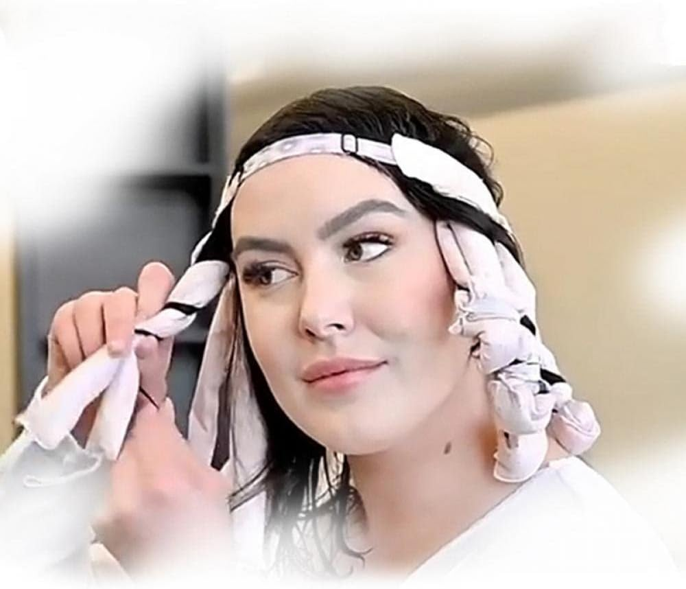 Octopus Heatless Hair Curler Headband - Effortless Overnight Curls with Eight Claw Design, Perfect for Hair Styling image number 3