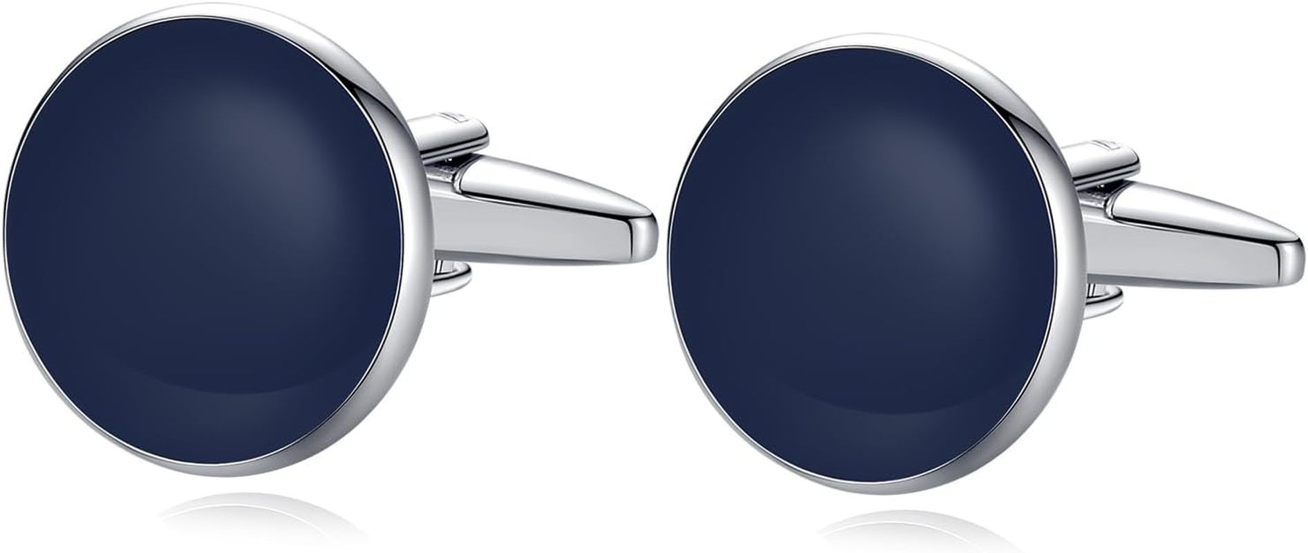 HONEY BEAR 8Pcs Set Cufflinks and Studs - Black Onyx, for Men Shirts Tuxedo Wedding Gift image number 4