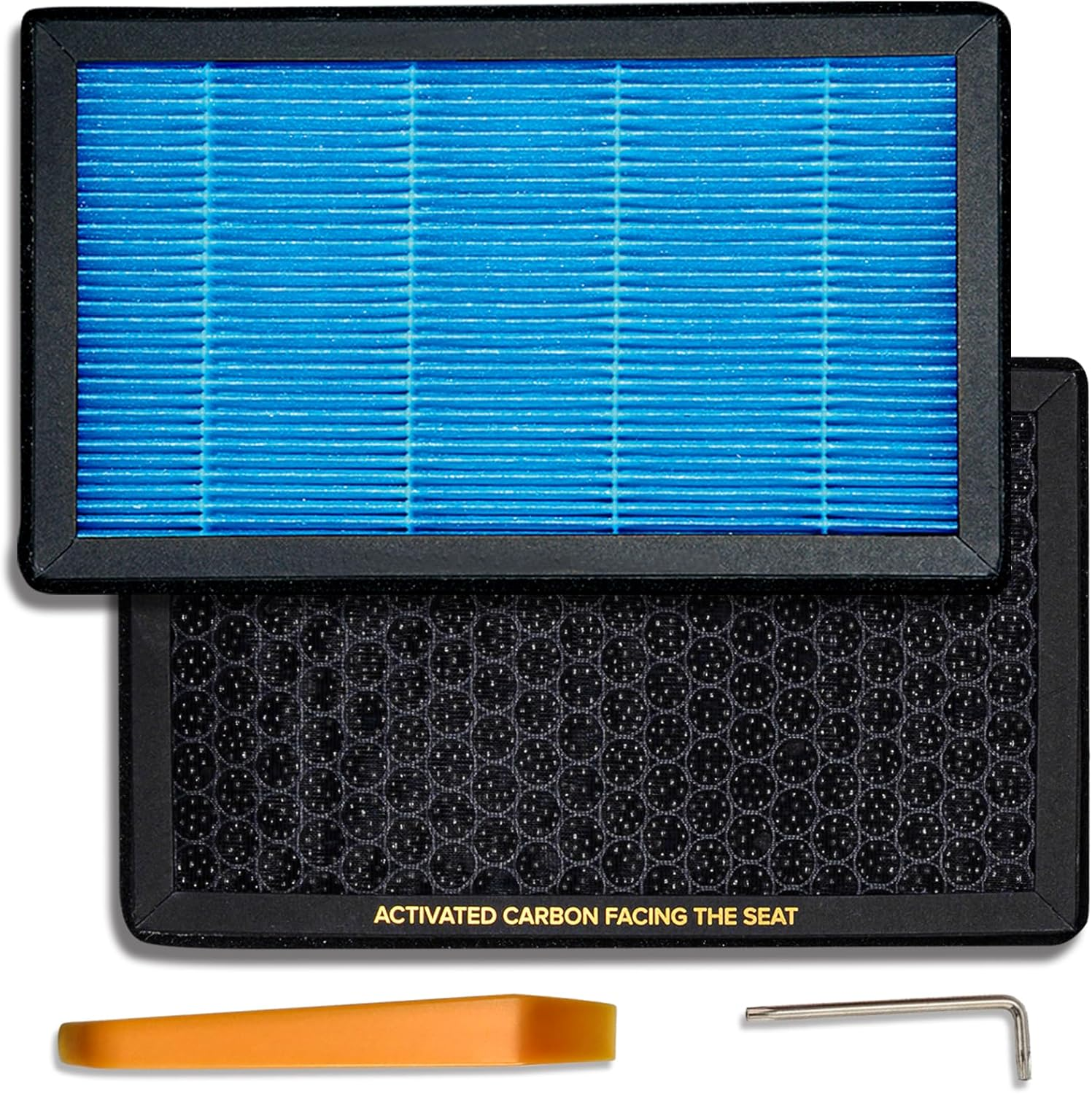 CYBERBEANS Air Conditional Replacement with Activated Carbon for Tesla Model 3 Model Y HEPA Cabin Air Filter Accessories 2016-2024 2025 Juniper Highland Upgraded Version(2 Pack) image number 1