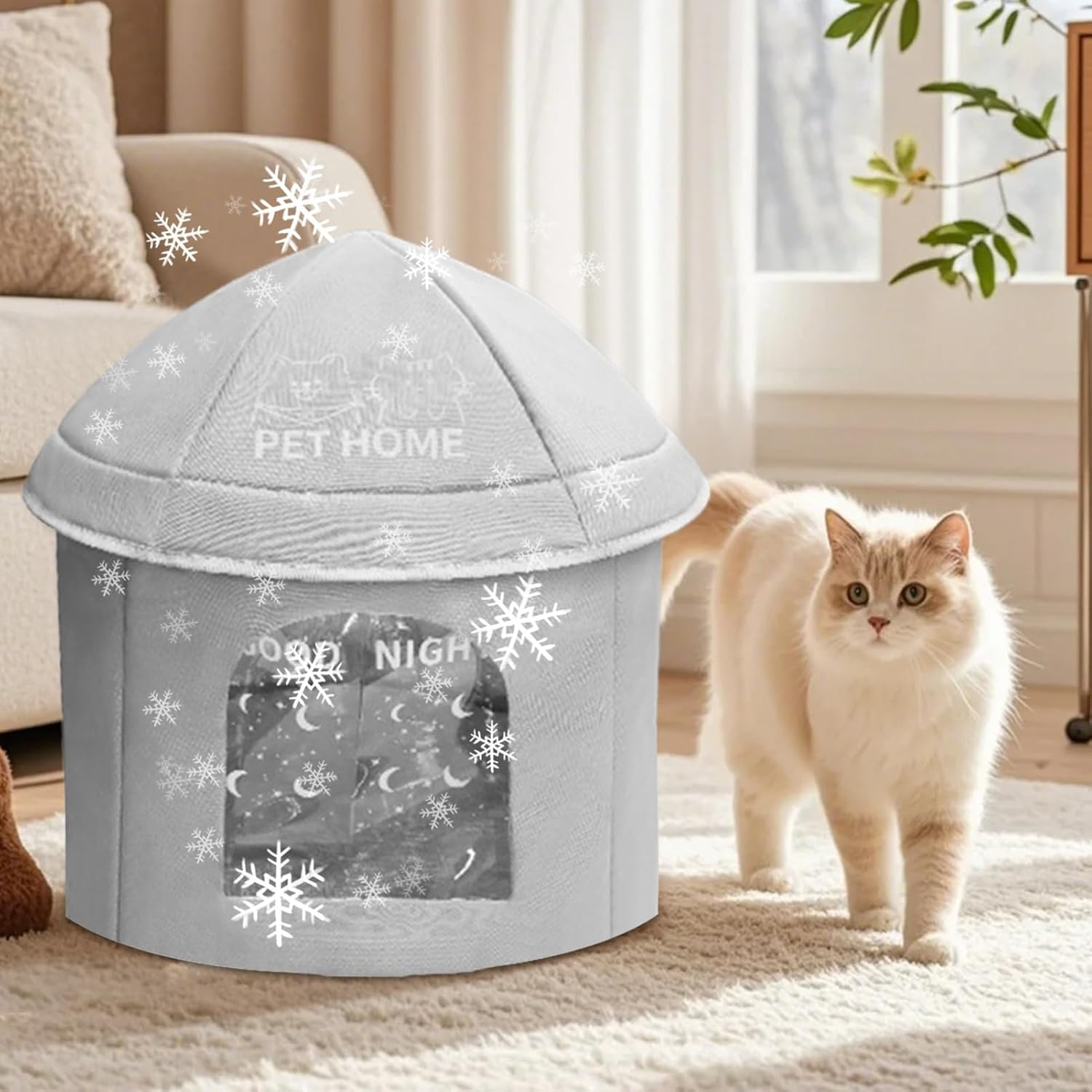 Cooling Cat House - Cooling Outdoor Insulated Feral Cat House - Shelter with Ice Pack Pet Supplies Weatherproof Beds for Medium Small Puppy Kitten Sleeping outside Indoor image number 3