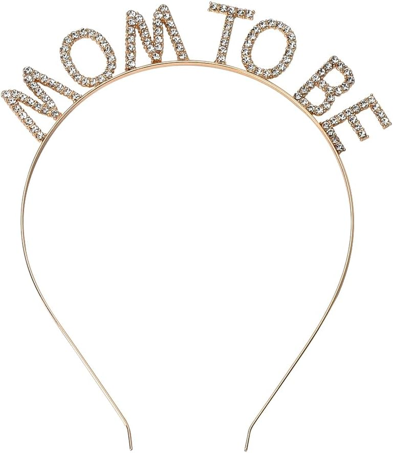 Mama to Be Headbands Baby Shower Tiara Crown Headband Silver First Time Mom Gifts for Pregnant Women New Mom Gift Pregnancy Announcement Gender Reveal Hairband Hair Accessories