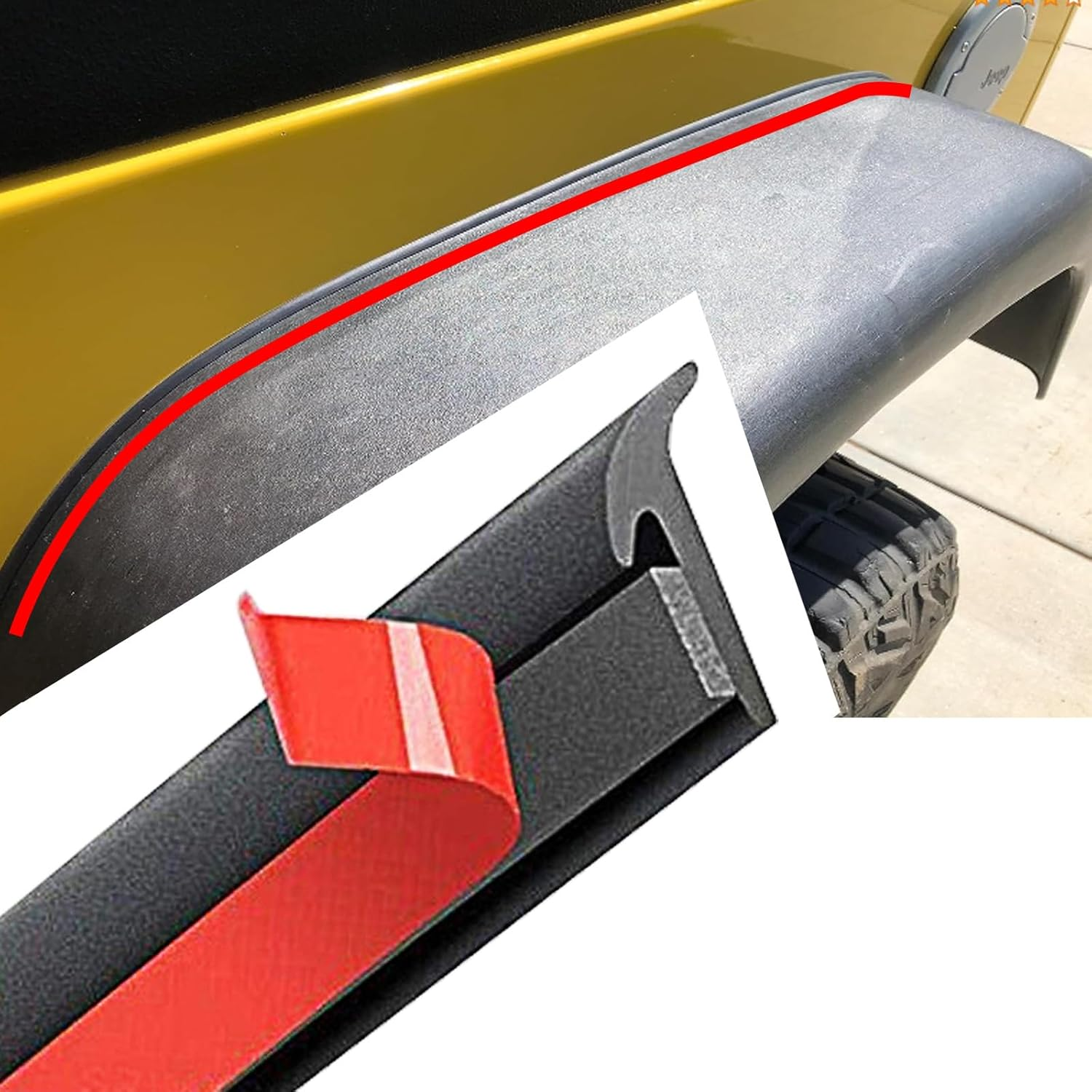 Hawyet 1 PC 16.4 Ft/5 M Auto T Shape Leak Sound Proofing Sealing Strip, Automotive Universal Body Gap Filling Sealing Strip, T-Type Ethylene Propylene Rubber Edge Protector Trim (Black #8 X 10Mm) image number 4