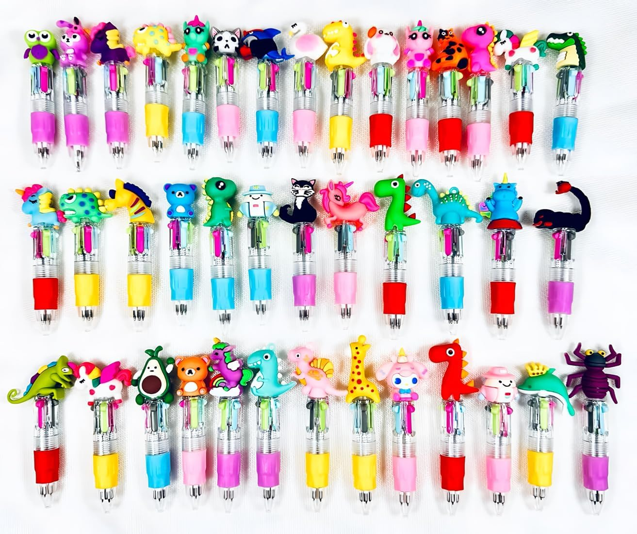 40PCS Ballpoint Pen for Kids Party Bag Fillers Parties Favors Multicolored 4-In-1 Gifts for Classroom Incentive Prizes Birthdays and Children'S Parties image number 3