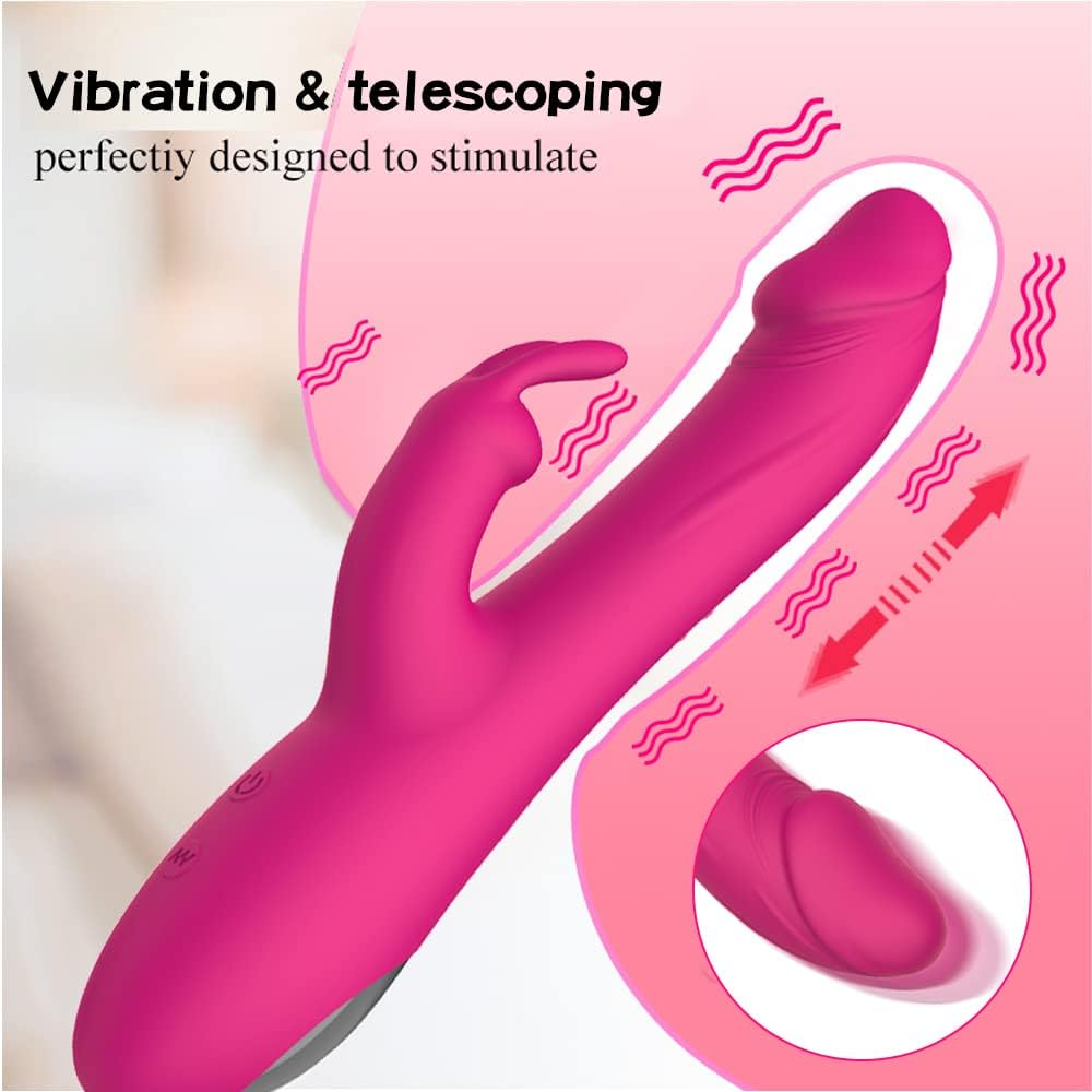 10 Frequency Rabbit Toys Rechargeable Adult Toys Adult Sensory Toys for Women - Female Sex Pleasure Devices Purple Powerful Tongue and Licking G Toys for Female Couples Panty Stimulation image number 3