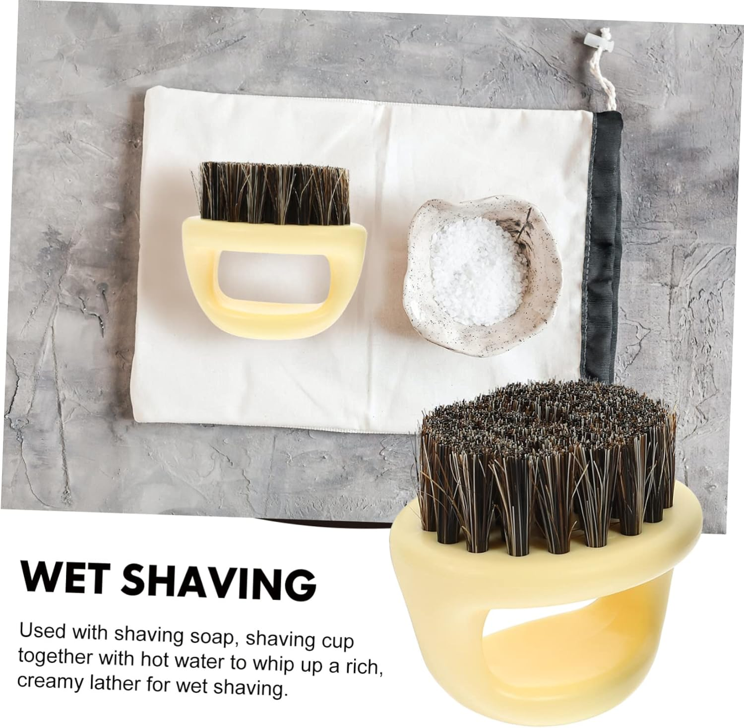 TOVINANNA 2Pcs Men'S Beard Brush Comb Hair Styling Shredded Hair Brush for Beard Maintenance Styling Black Beige Barber Shop Essential