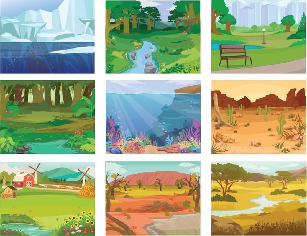 Animal Habitats Sticker and Coloring Book. 9 Habitats with Stickers and Coloring Pages. Engaging, Educational, Interactive, Fun, and Colorful., 198168669563 image number 1