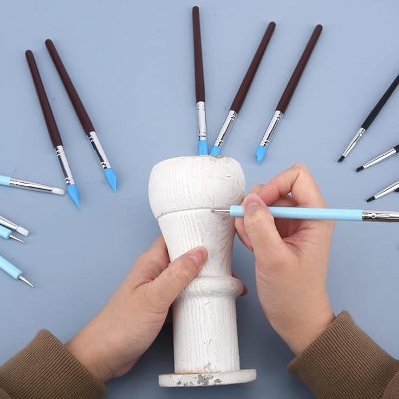 Pottery Tools Clay Sculpting Tools, 15Pcs Pottery Clay Sculpting Tool,Clay Tool Pottery Tool Polymer Clay Sculpting Tools,Clay Sculpting Tool Pottery Carving Tool, Clay Sculpting Carving Pottery Tool ﻿ image number 4