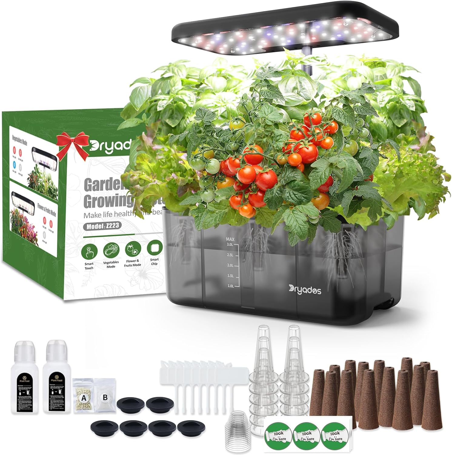 Gifts for Women Men, DRYADES Hydroponics Growing System with LED Full Spectrum Grow Light, 8 Pods Indoor Garden with Water Shortage Remind, Plant Gardening Tools for Home Kitchen School image number 4