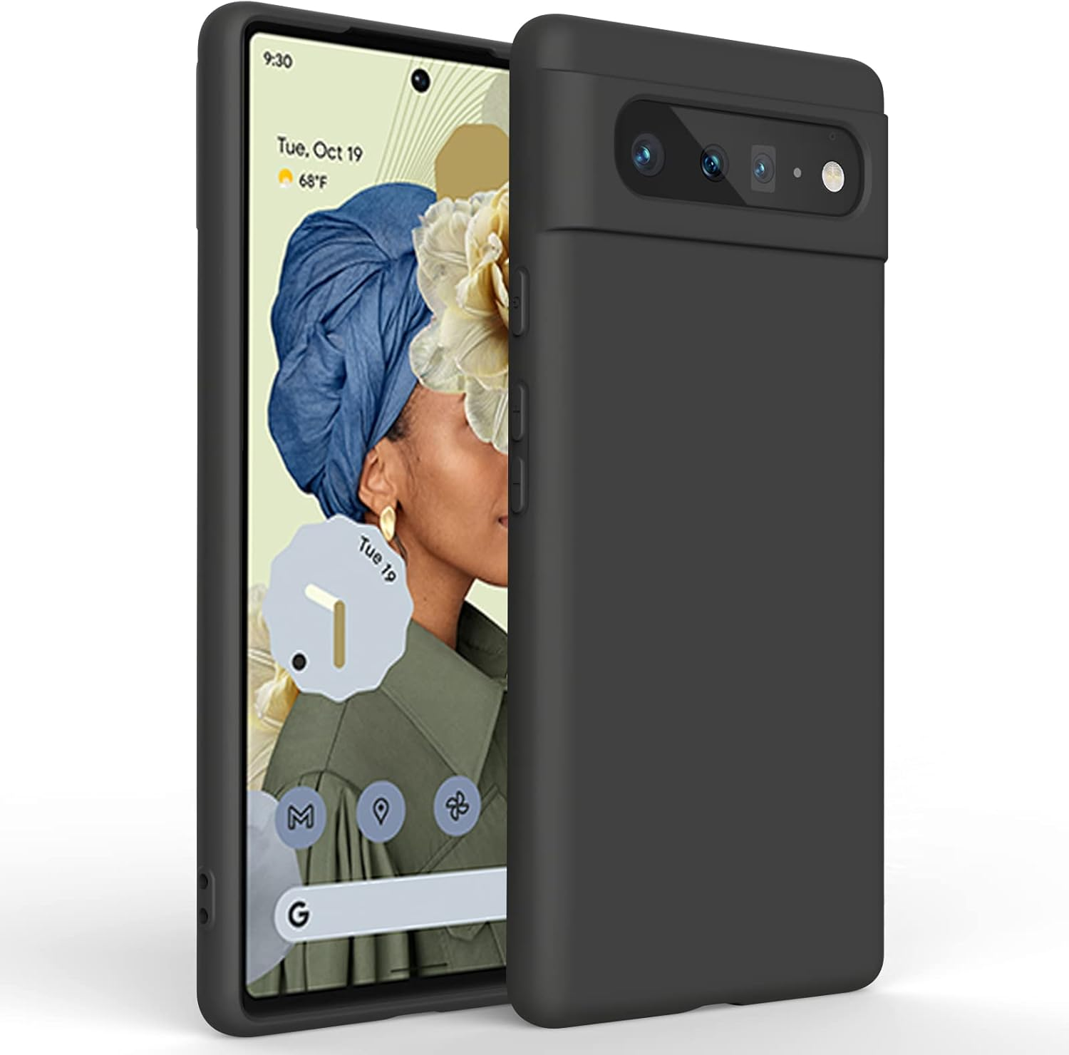 Soft Liquid Silicone Case for Google Pixel 6 Case(2021), Flexible Premium Rubber Full-Body Protection Anti-Fingerprint Dustproof Shockproof Scratch Resistant Wireless Charging for Pixel 6 5G Cover