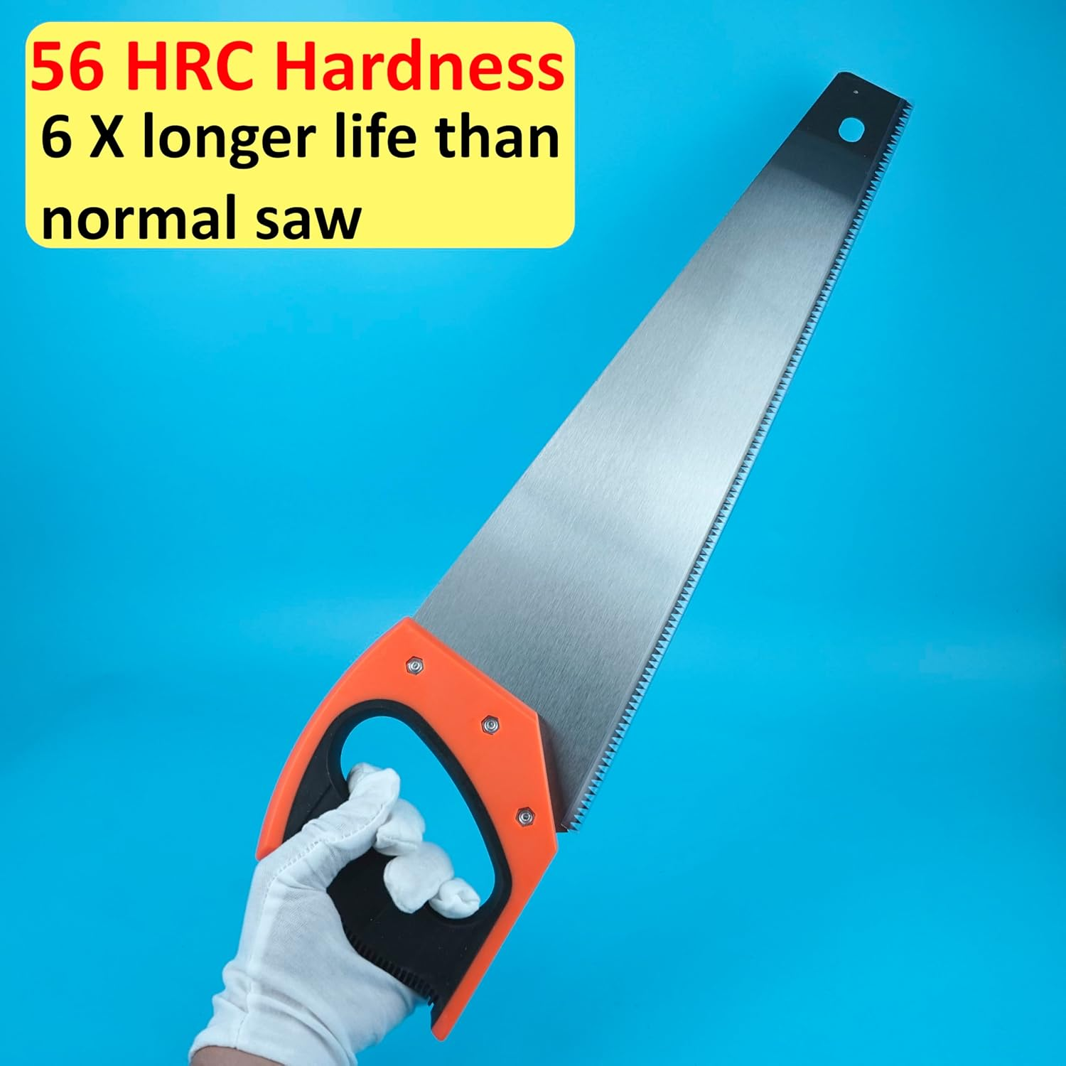 Hand Saw, 450Mm Length, 56 HRC Hardness, Triple Ground Blade with Soft Grip Handle image number 1