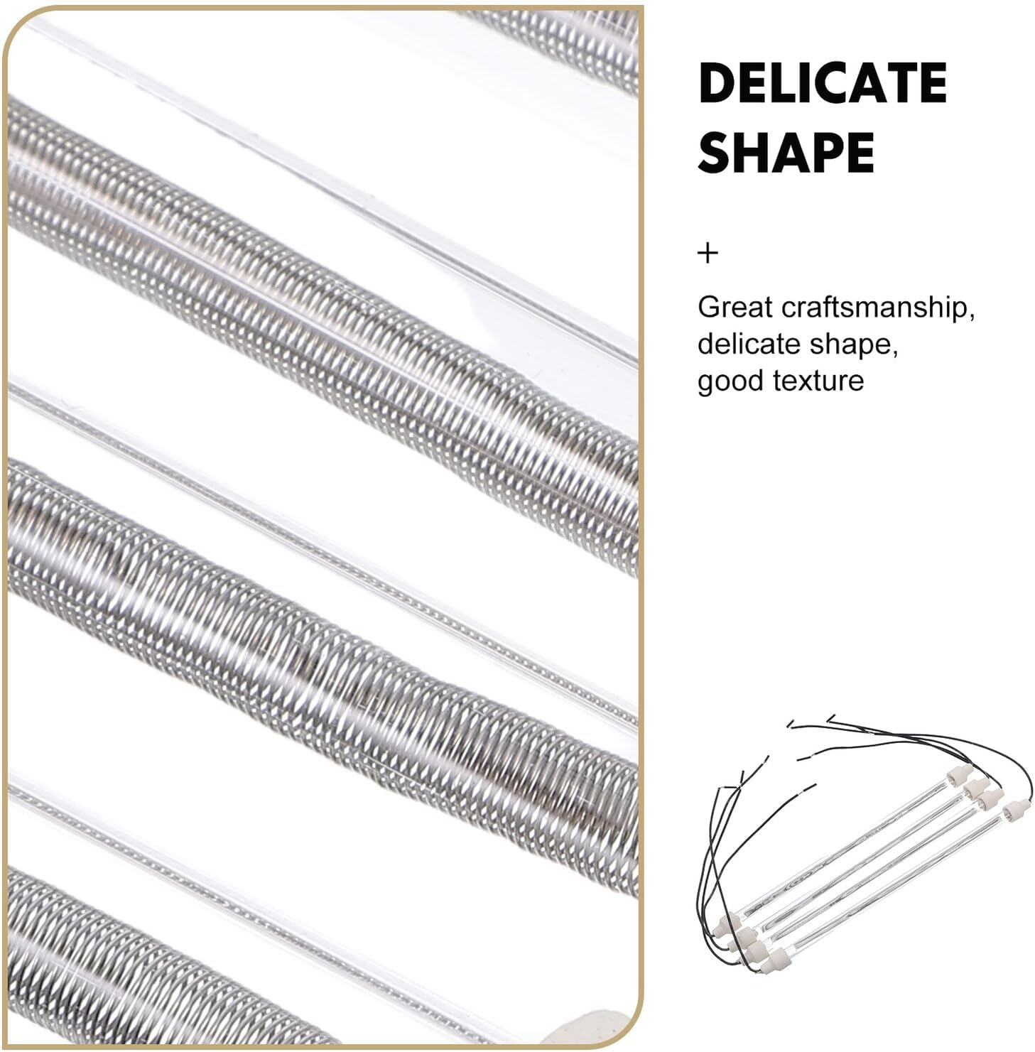 BESPORTBLE 4Pcs Heat Lamp Tubes with Wire Replacement Heating Elements for Oven Chicken Coop Heater Indoor Pet Warmer Outdoor Patio Heating Accessories image number 3