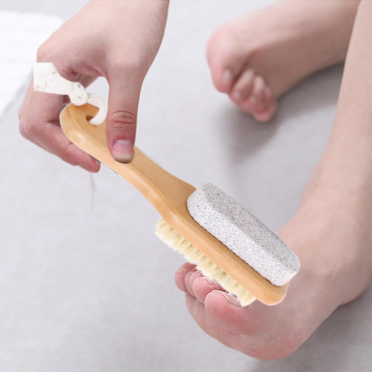 Foot Scrubber in Shower | Soft Dual-Function Shower Foot Scrubber,Efficient Foot Brush, Foot Pumice Stone for Feet, Dead Skin, Callus, Dry Skin Removal image number 3