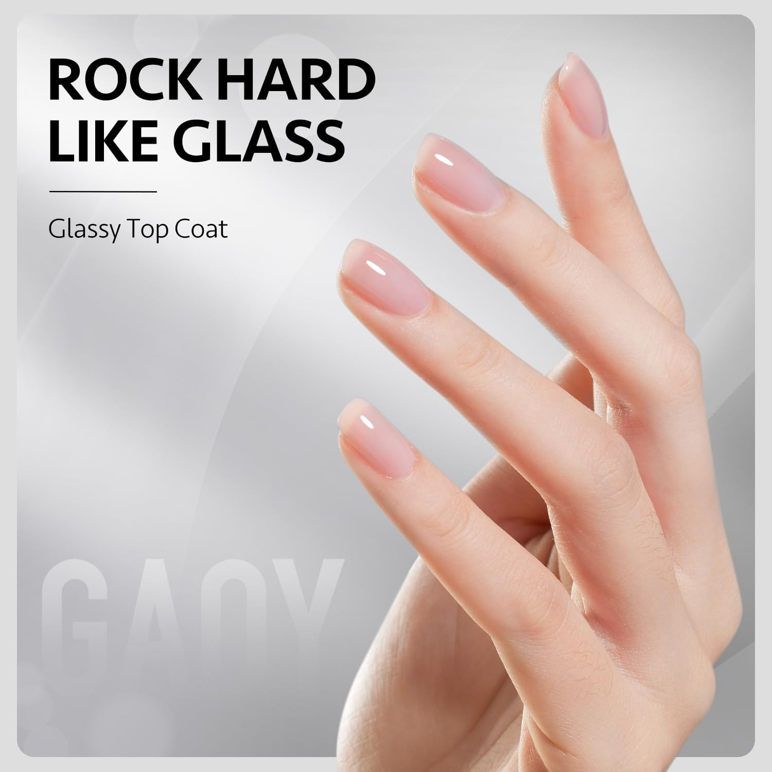 GAOY Gel Top Coat, Builder Gel and Base Coat Set, 3 Pcs 16Ml Clear Glossy No Wipe Combination for UV Light Cure Gel Nail Polish - Gel Top Coat, Builder Gel And Base Coat image number 6