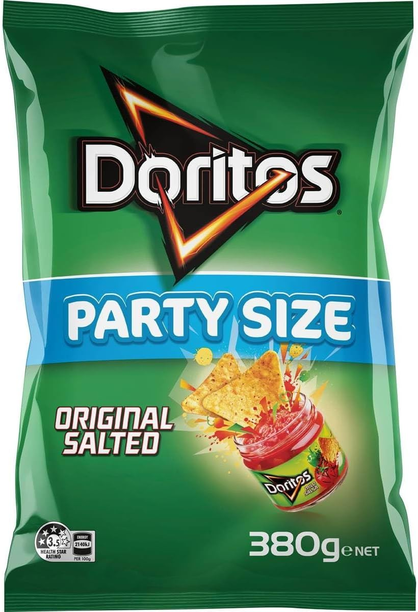 Doritos Original Salted Party Size Corn Chips 380 G image number 2