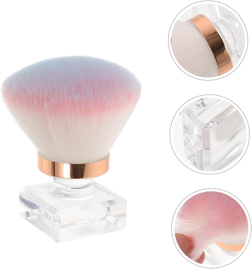 BESTYASH 2Pcs Nail Cleaning Brush Ergonomic Dust Brush for Manicure Pedicure Versatile Nail Scrubber for Fingernails Toenails image number 4