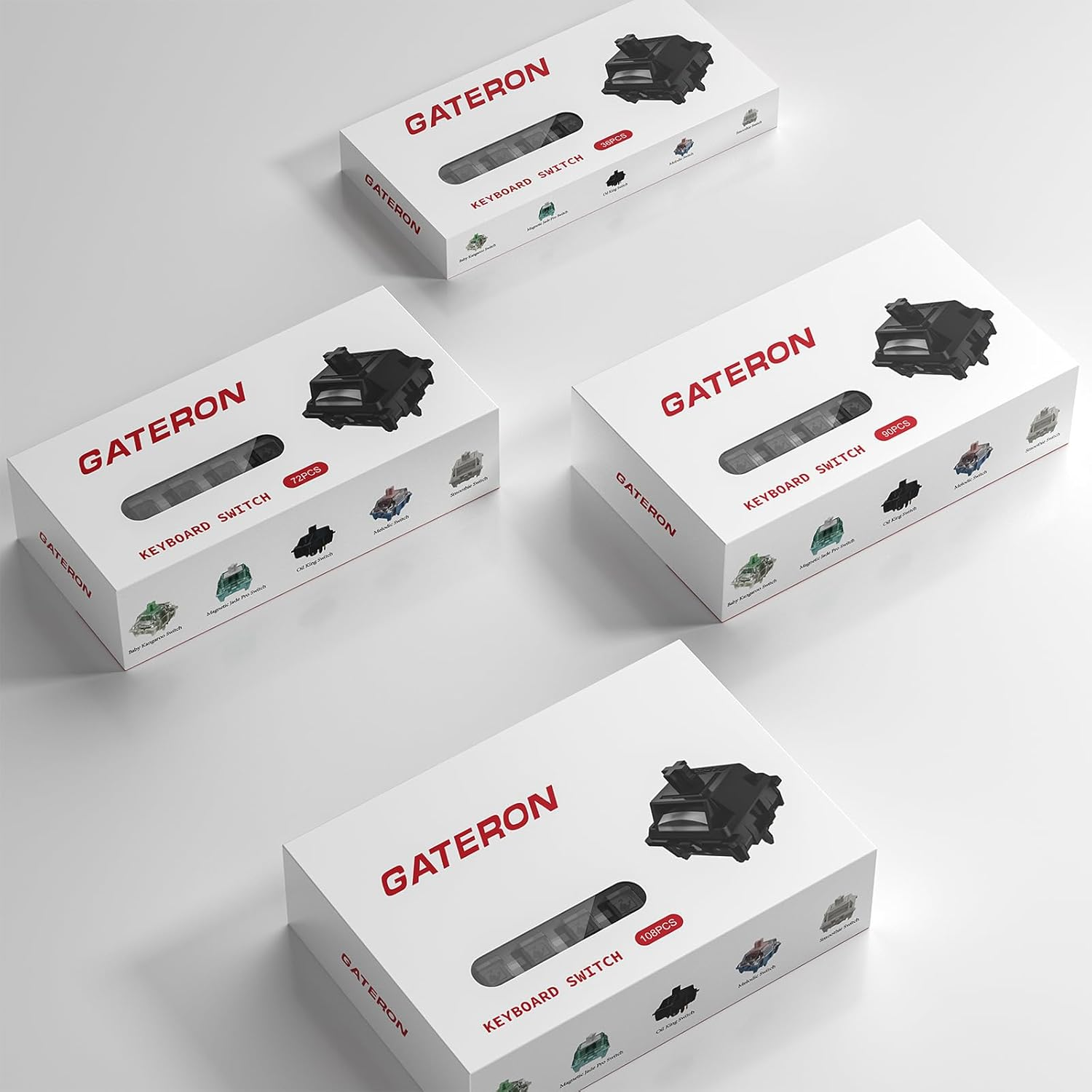 Gateron Ink V2 Pink Pre Lubed 5Pin Linear Switches 50G Force DIY Mechanical Keyboard Switch(36Pcs, Pink Ink V2) image number 3