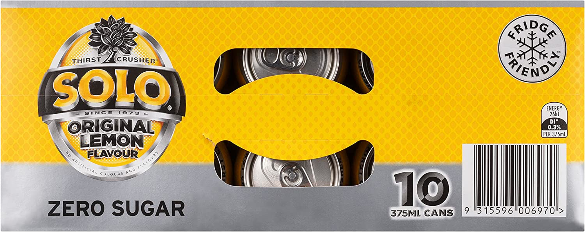 Solo Zero Sugar Soft Drink Can, 10 X 375Ml image number 1