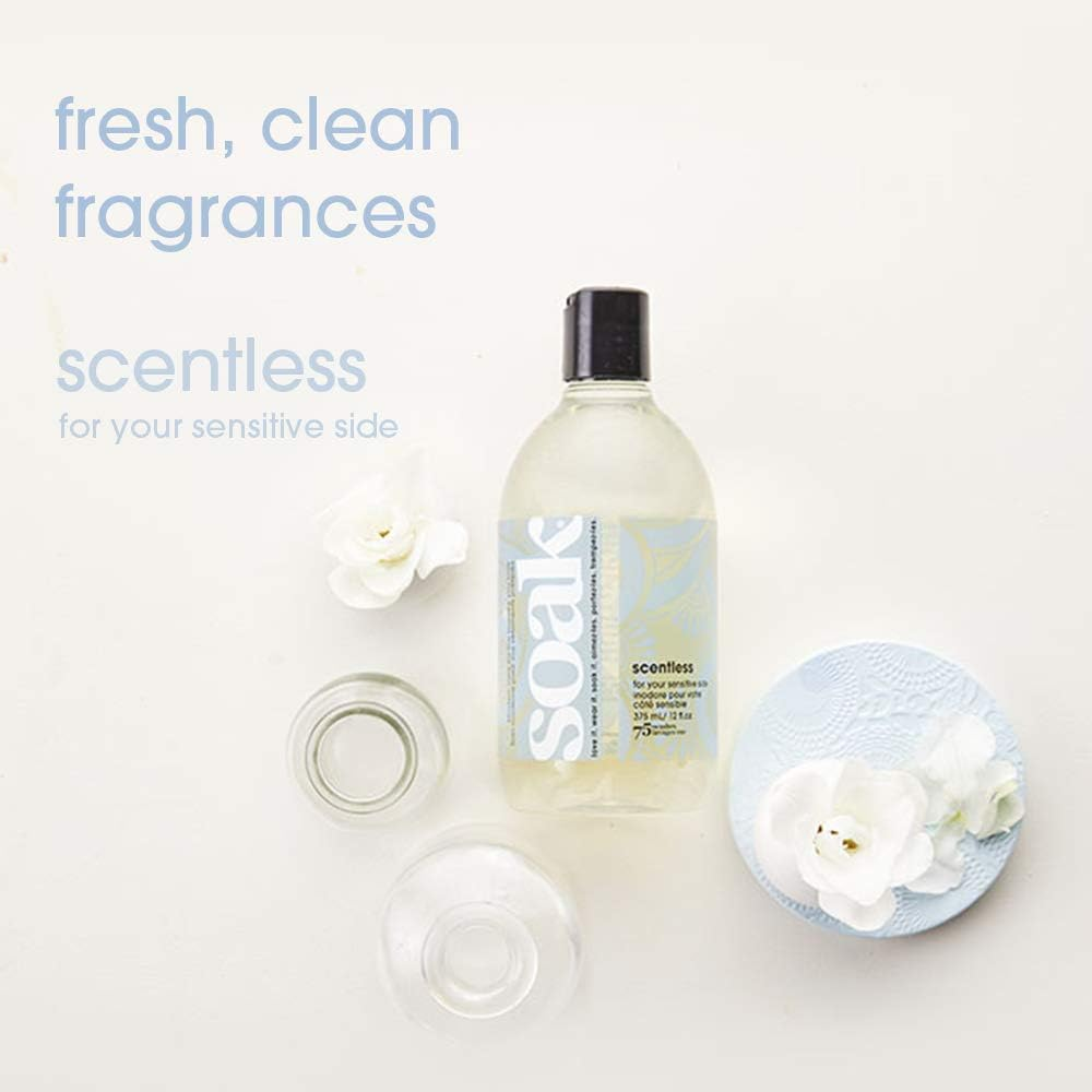 Soak Laundry Soap &ndash; No Rinse, Plant Derived Hand Wash Detergent - 375 Ml / 12 Fl. Oz, 75+ Washes (Scentless)
