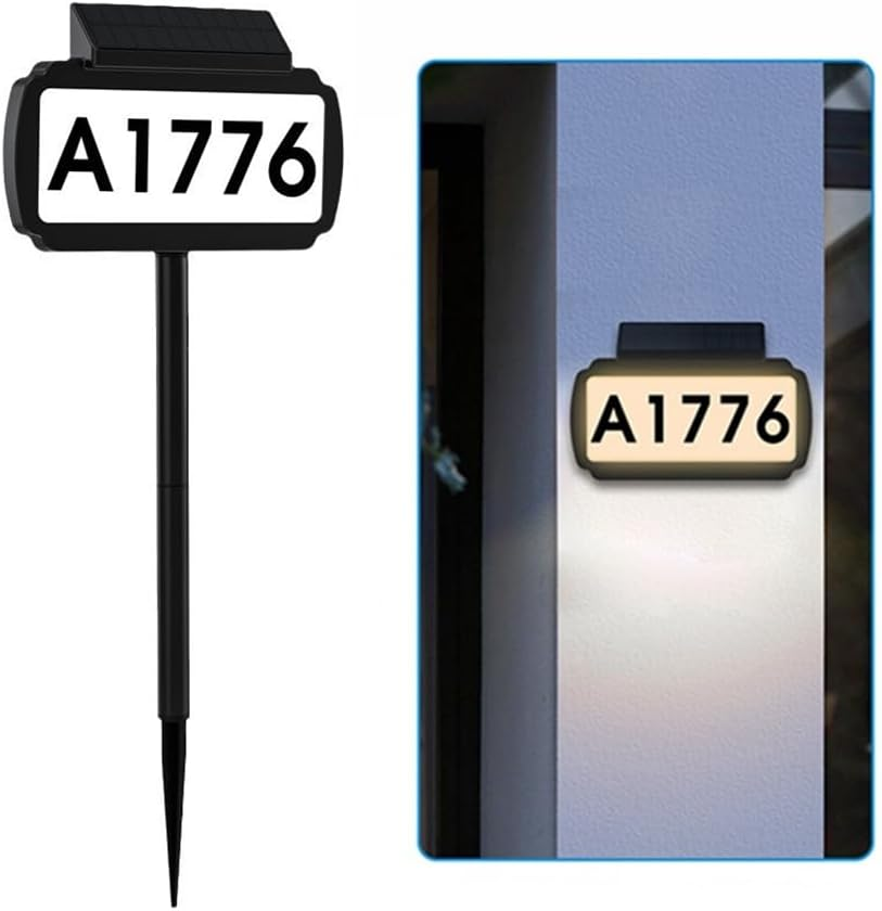 Suesacy Solar House Number Light House Address Digital Illuminated for Home Garden Door ABS+PC image number 4